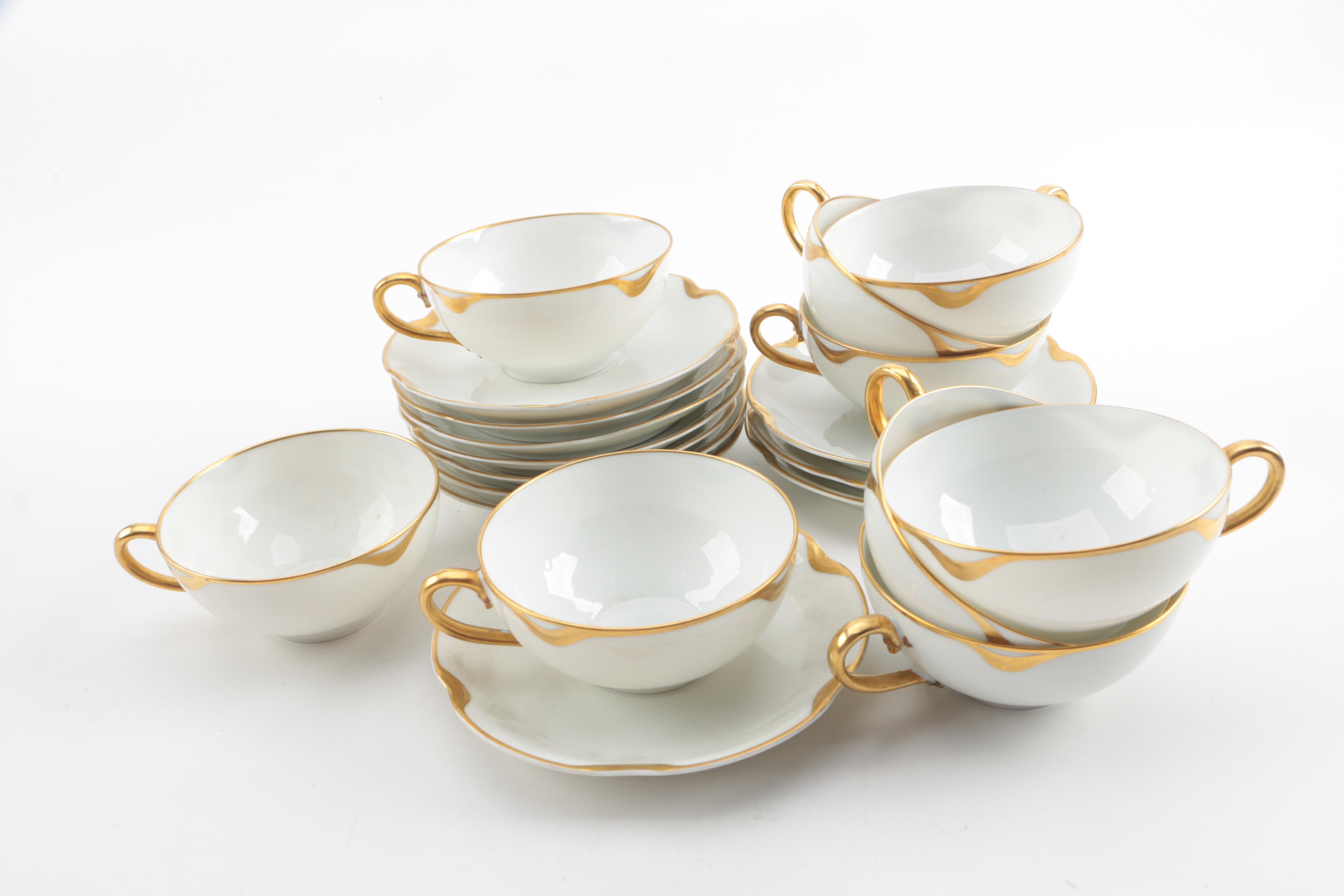 Vintage Haviland Limoges "Silver Anniversary" Porcelain Tea Service