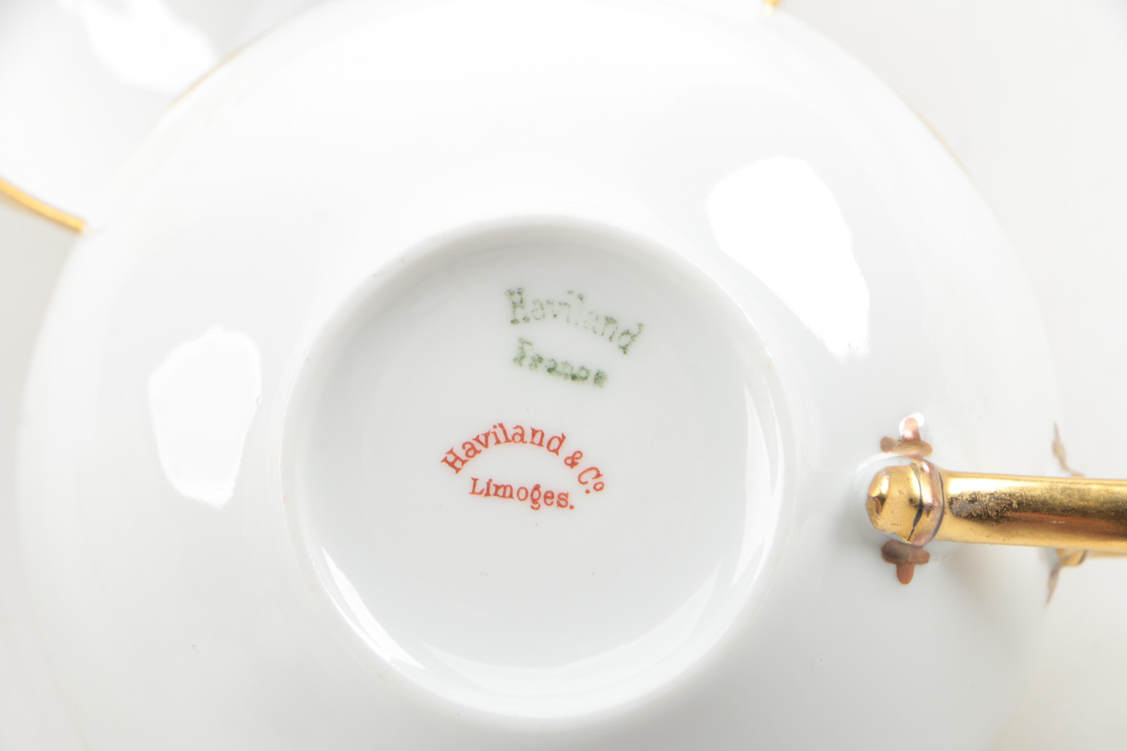 Vintage Haviland Limoges "Silver Anniversary" Porcelain Tea Service