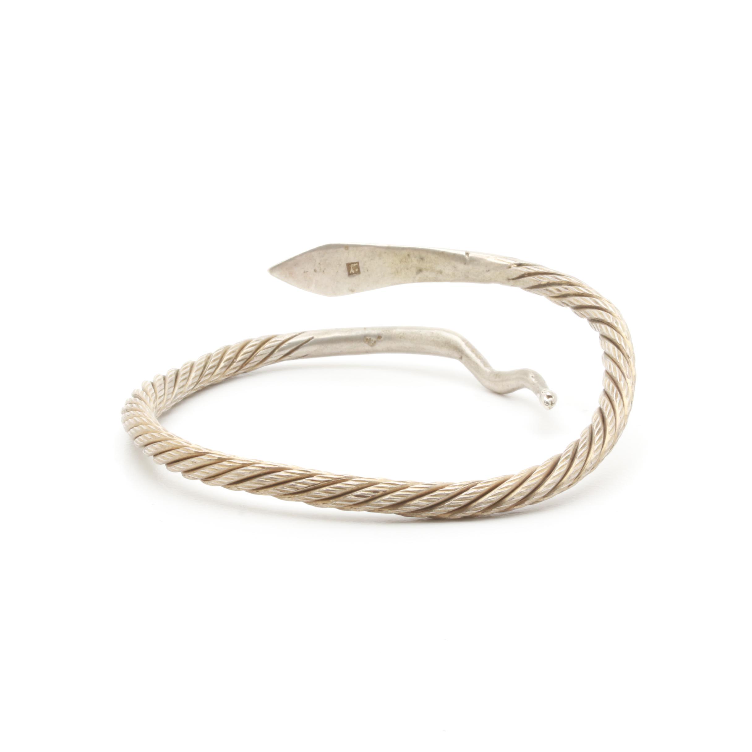 Sterling Silver Bracelet and Silver Tone Necklace