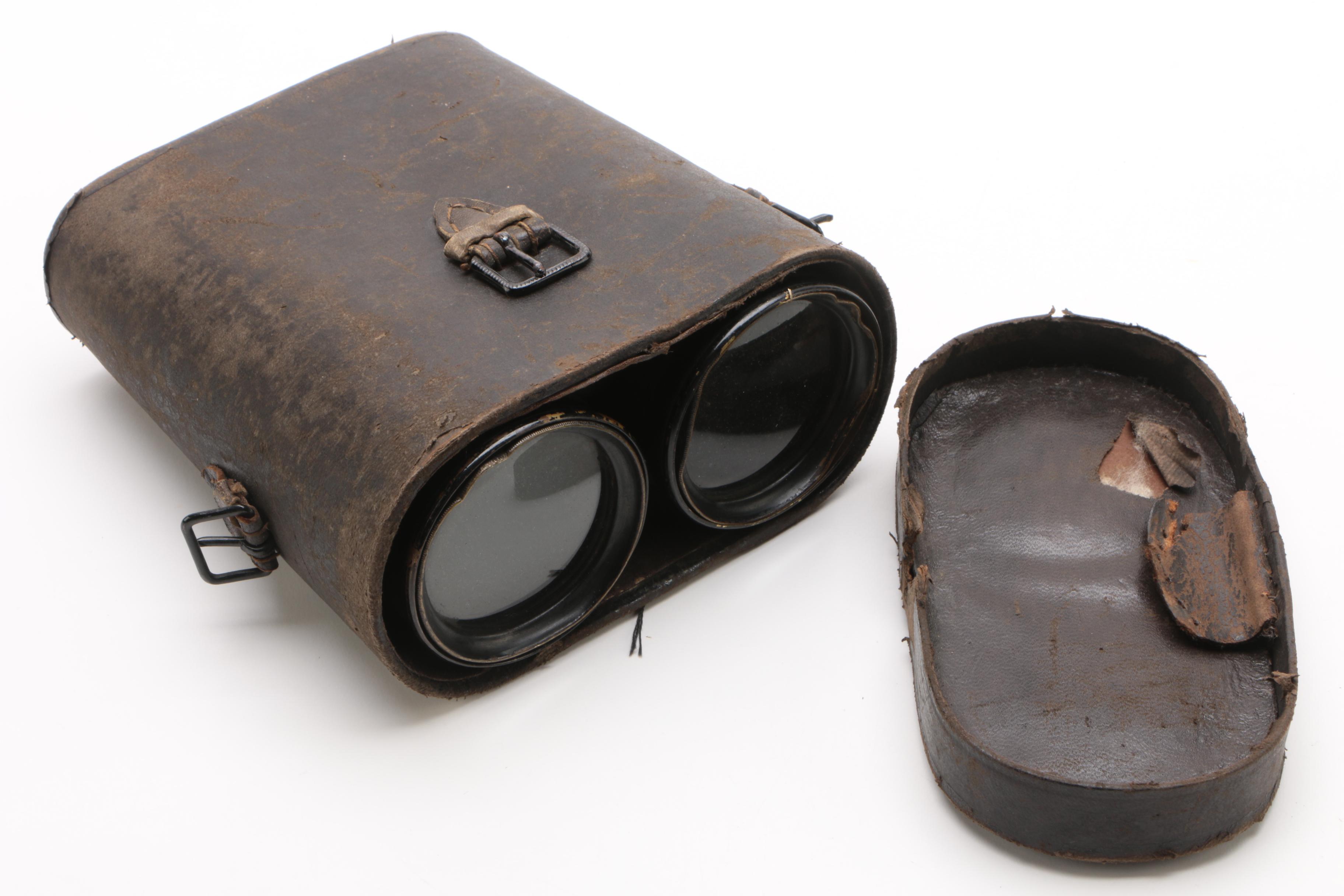WWI Era Marchand Field Glasses and Opera Glasses with Bone and Mother of Pearl