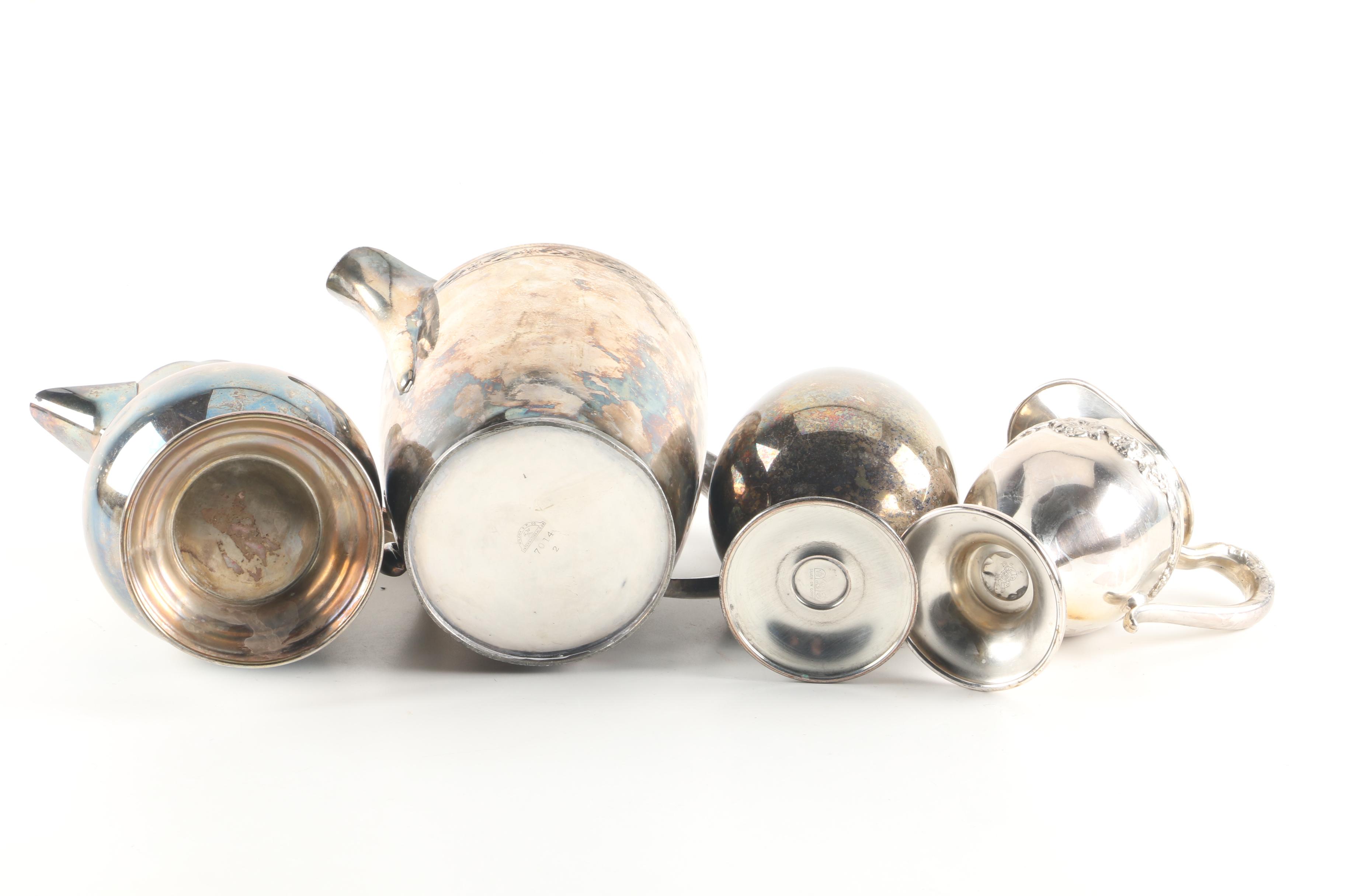 Vintage Silver Plate Serveware and Drinkware Featuring Academy Silver Co.