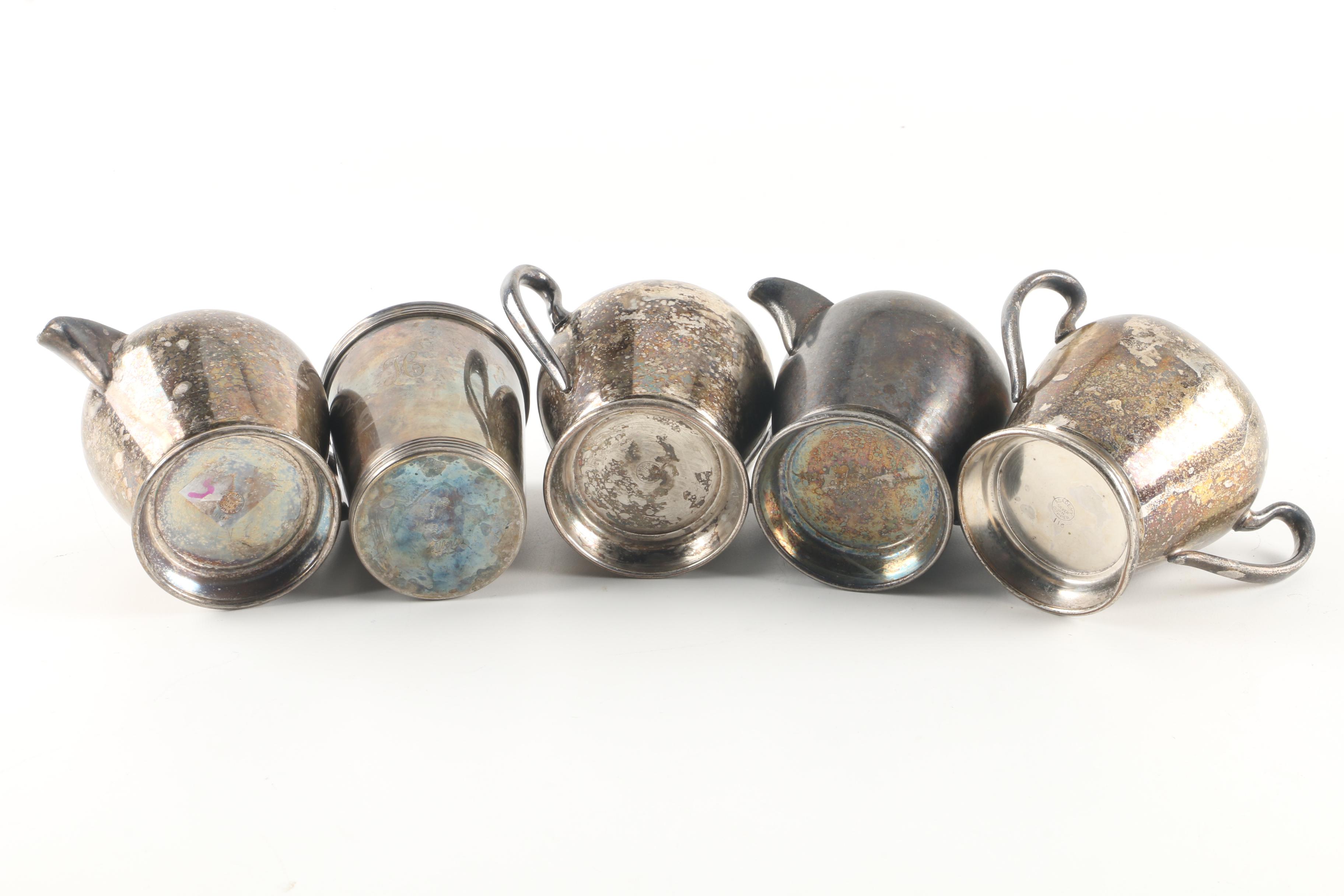 Vintage Silver Plate Serveware and Drinkware Featuring Academy Silver Co.