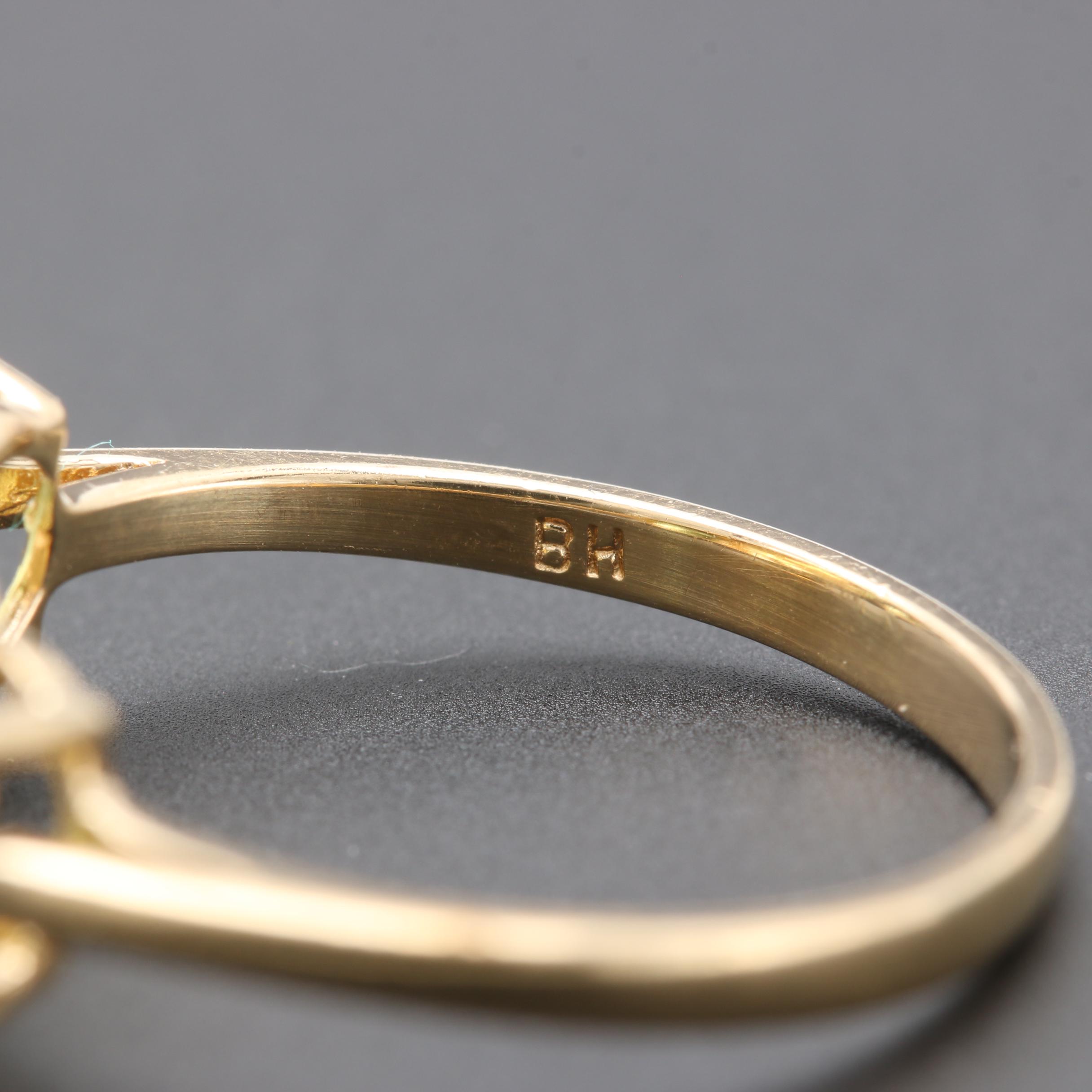 14K Yellow Gold Citrine and Peridot Ring