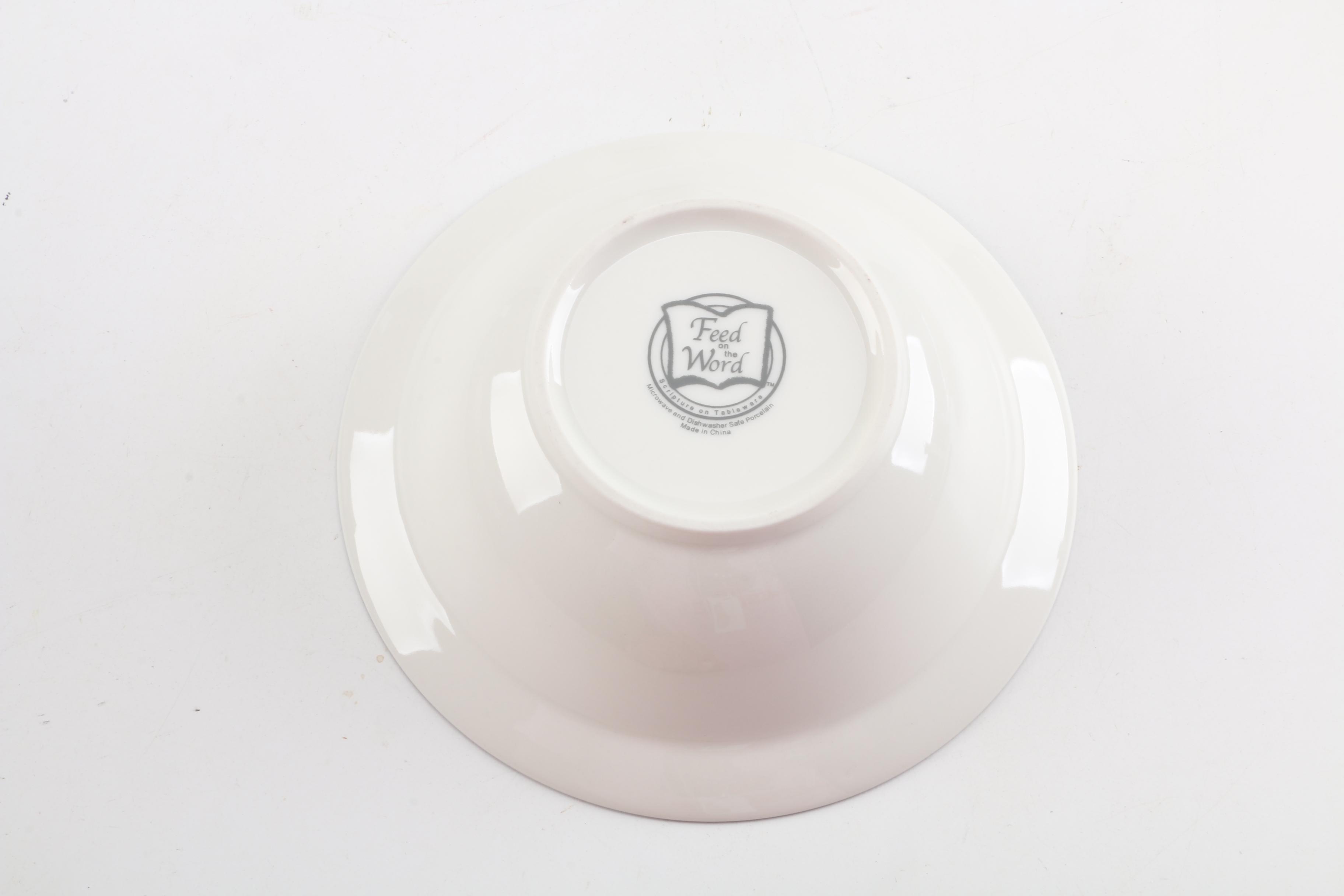 Ceramic Child Figurines and Religious-Themed Dishes