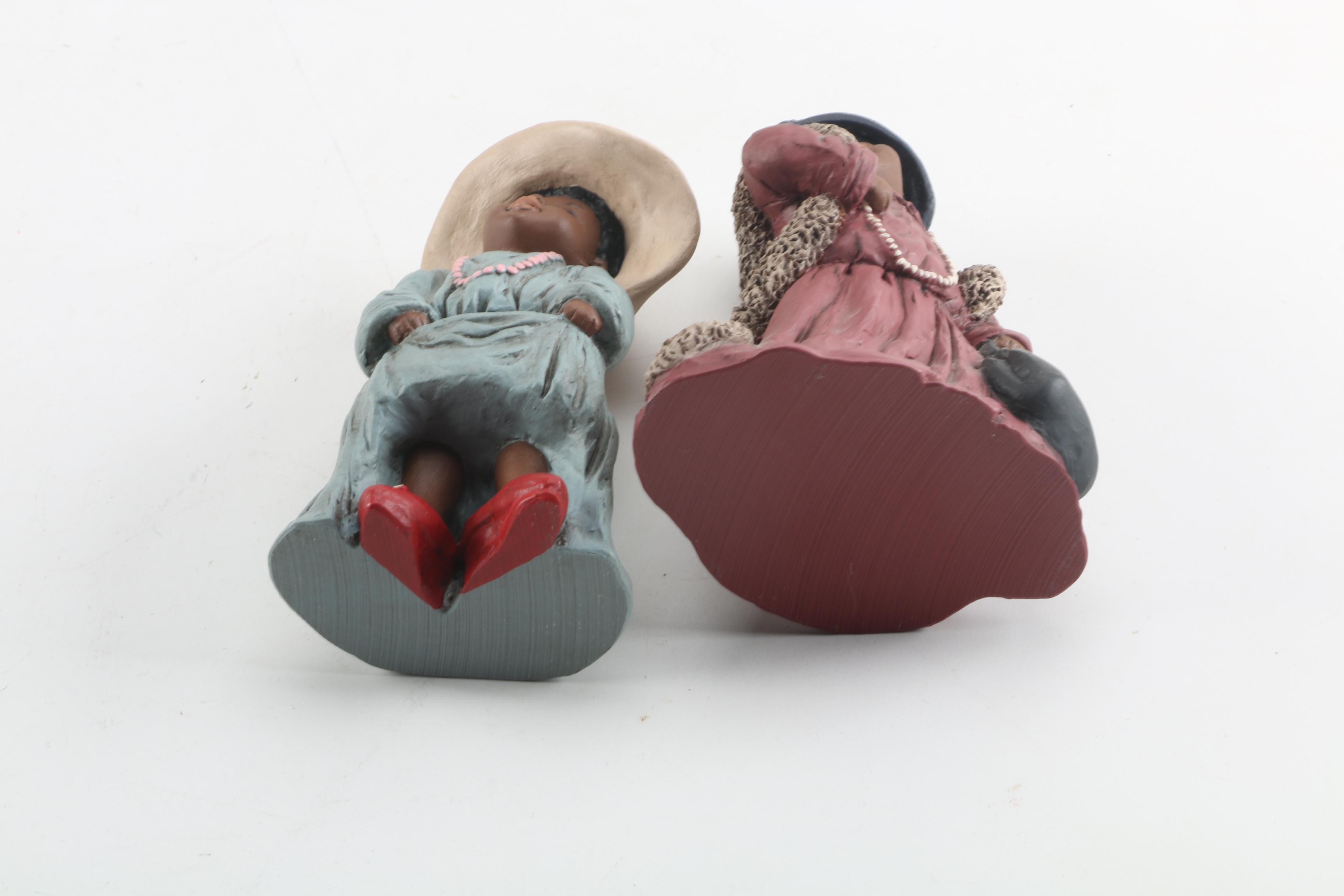 Ceramic Child Figurines and Religious-Themed Dishes