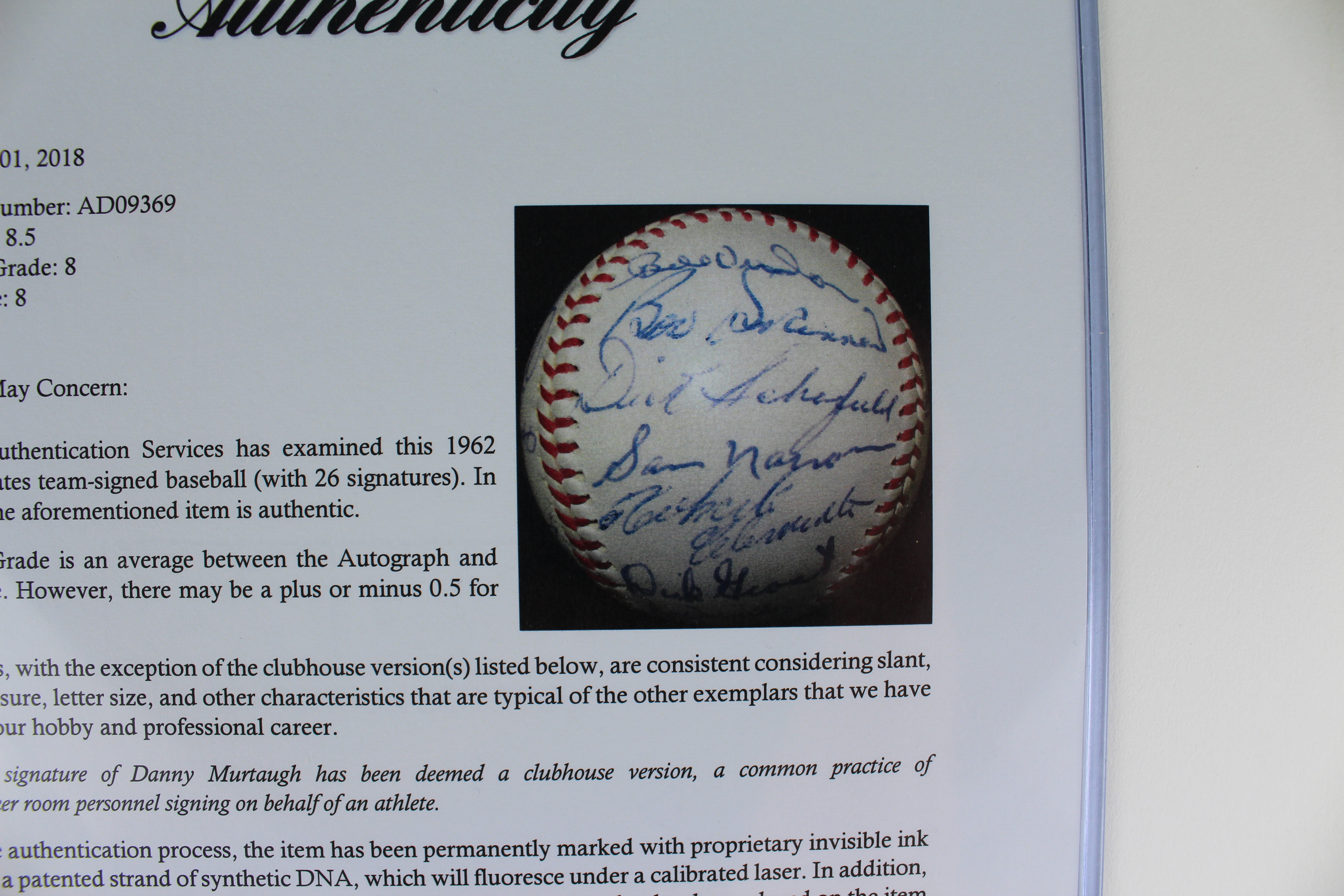 Roberto Clemente Signed 1962 Pittsburgh Pirates Team Ball PSA COA