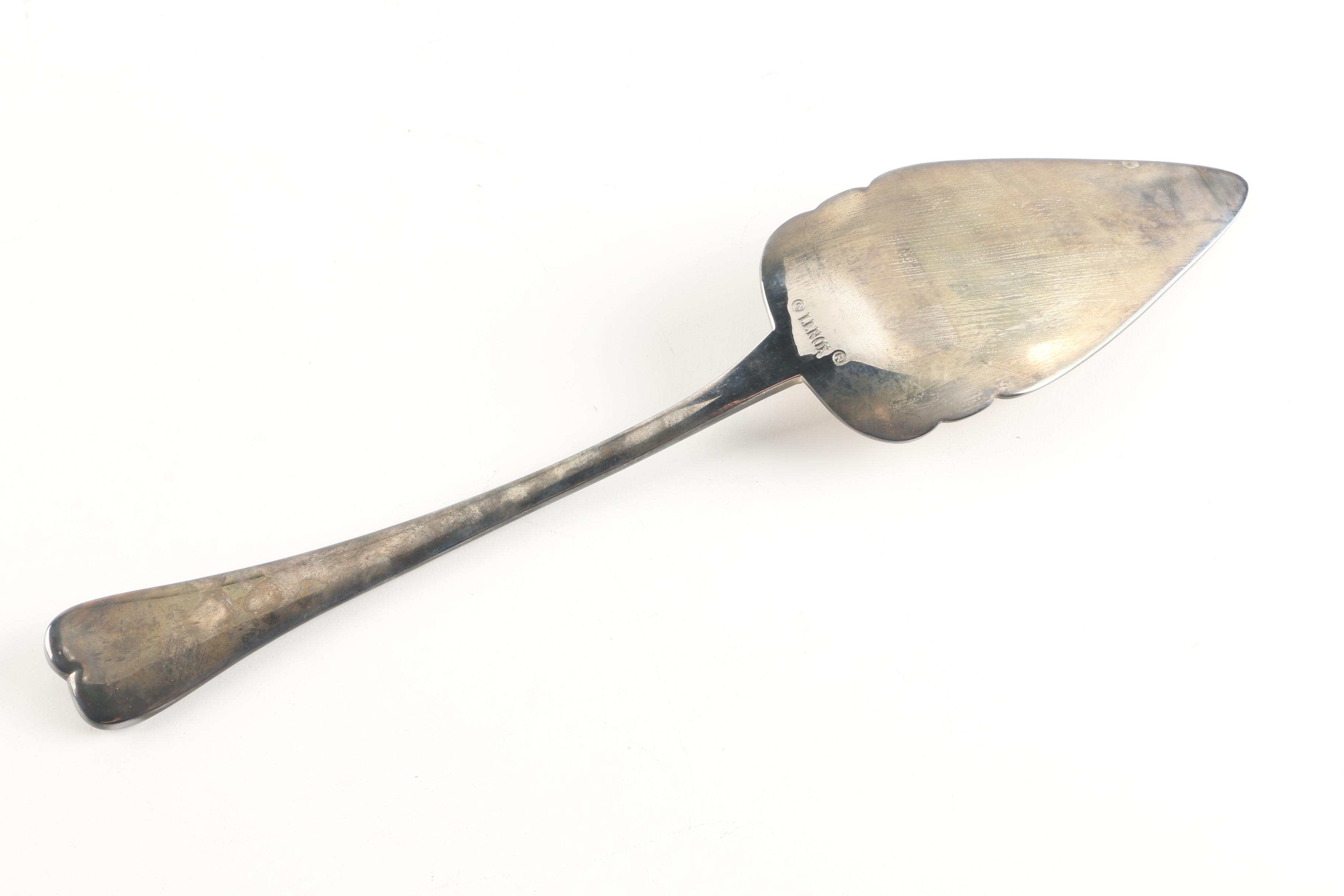 Lenox "Wedding Promises" Silver Plate Cake Knife and Server Set