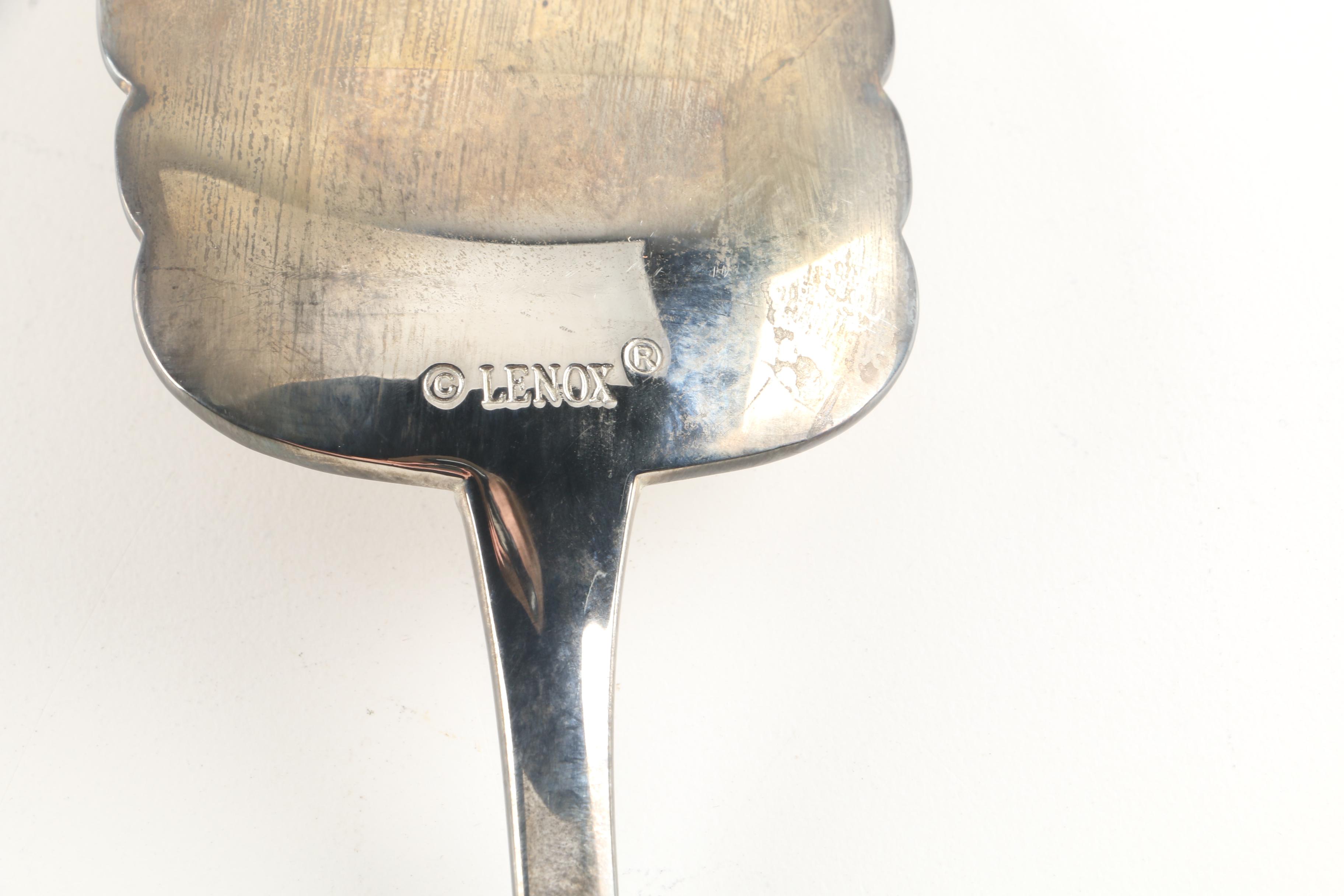 Lenox "Wedding Promises" Silver Plate Cake Knife and Server Set