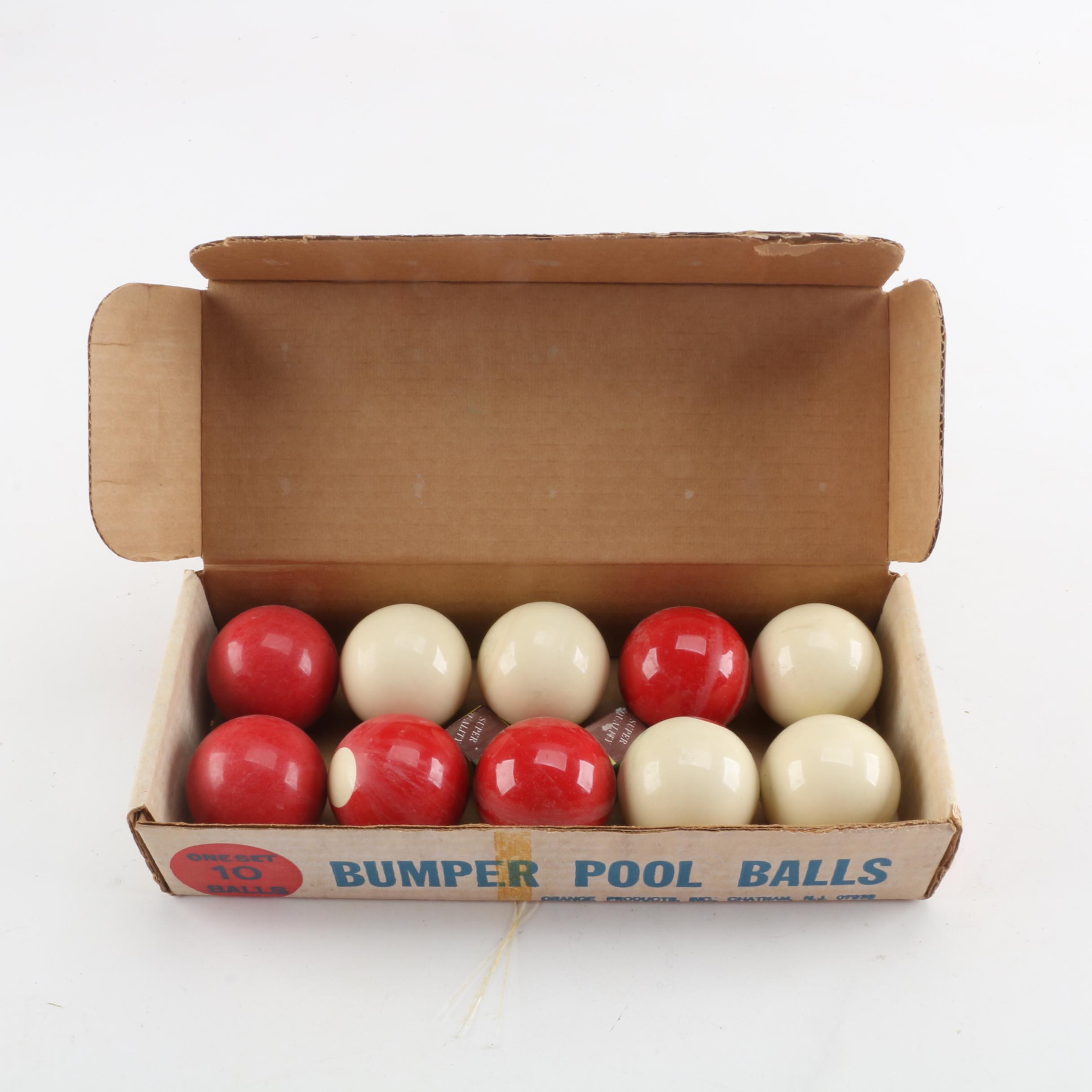 Vintage Bumper Pool Ball Set