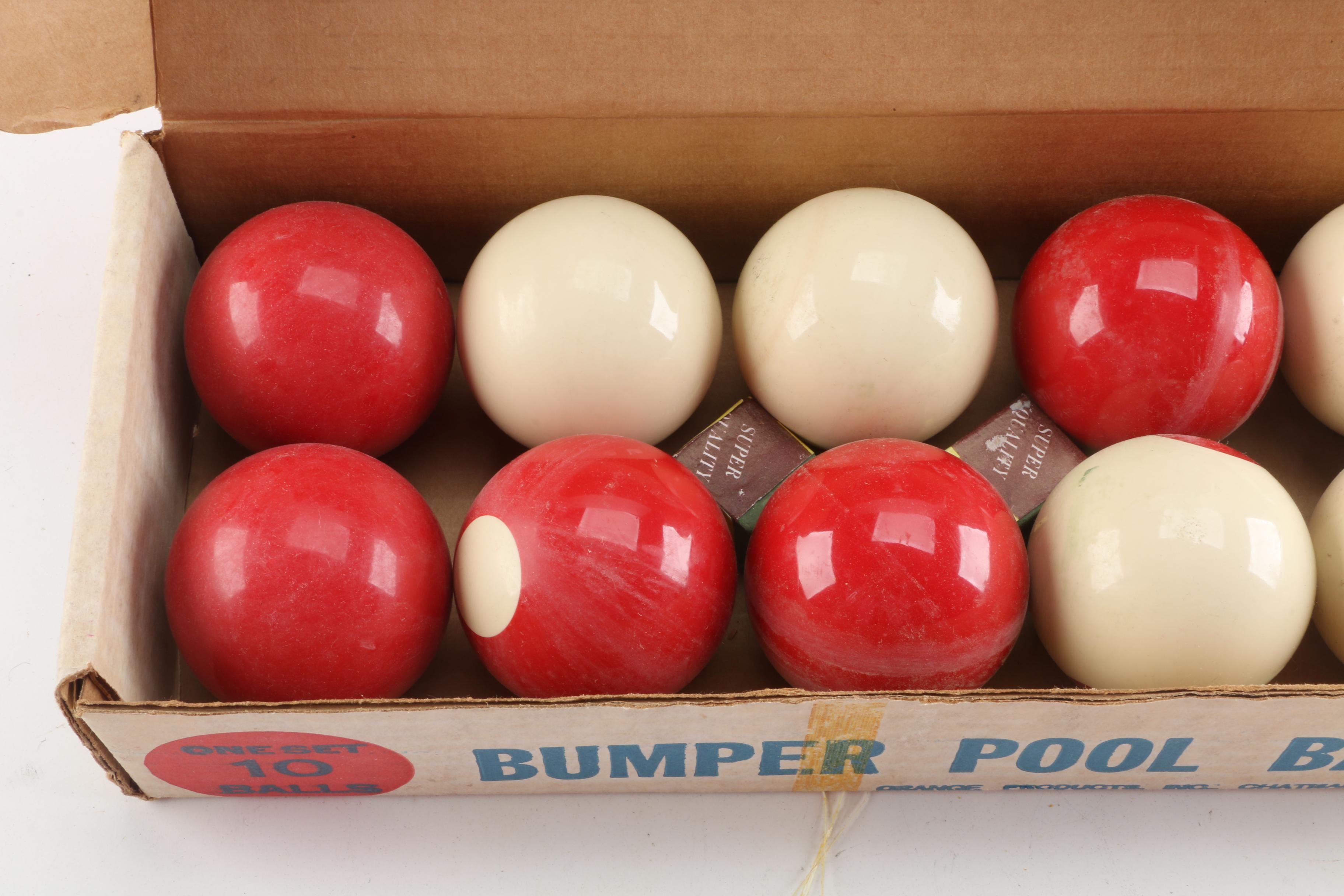 Vintage Bumper Pool Ball Set