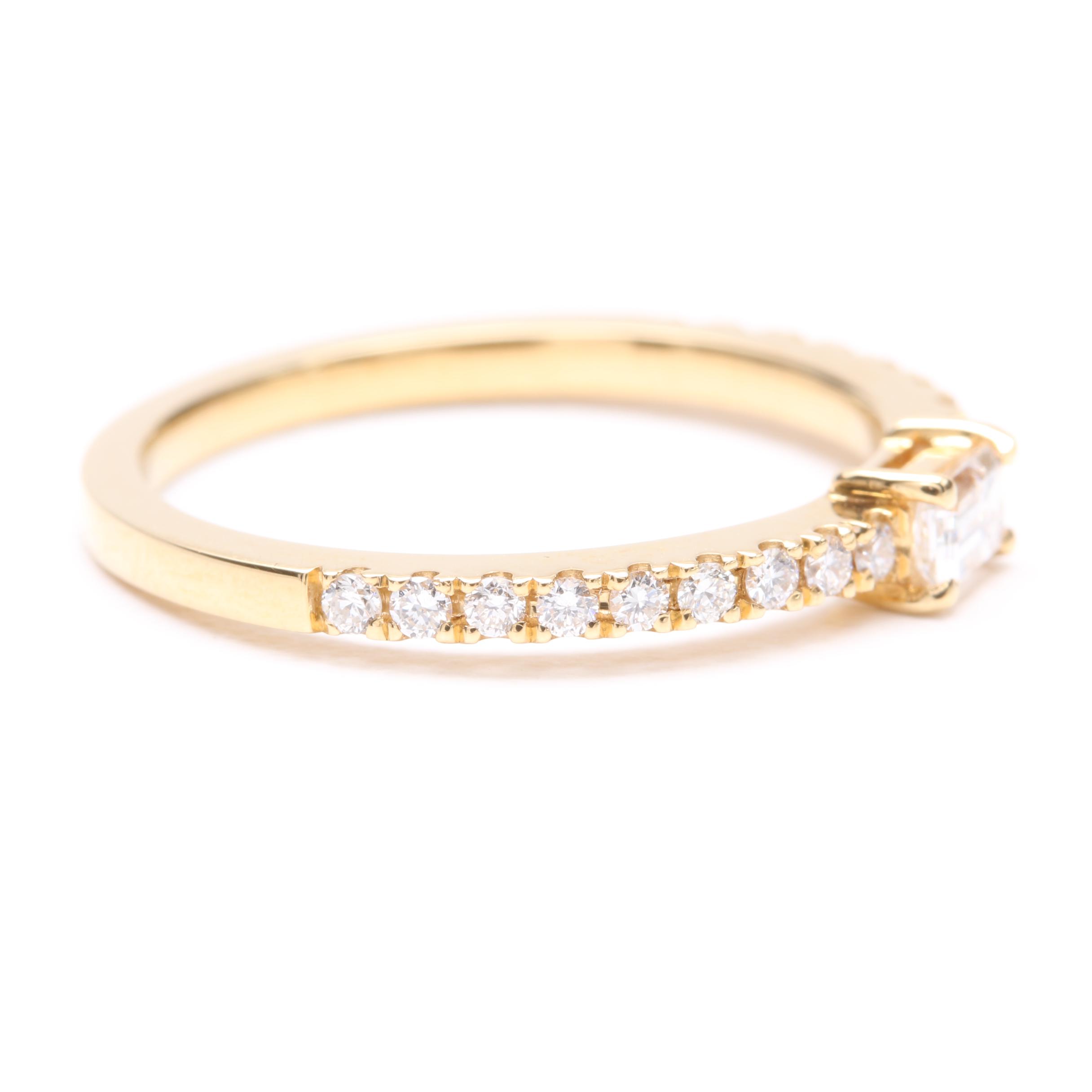 18K Yellow Gold Diamond Ring