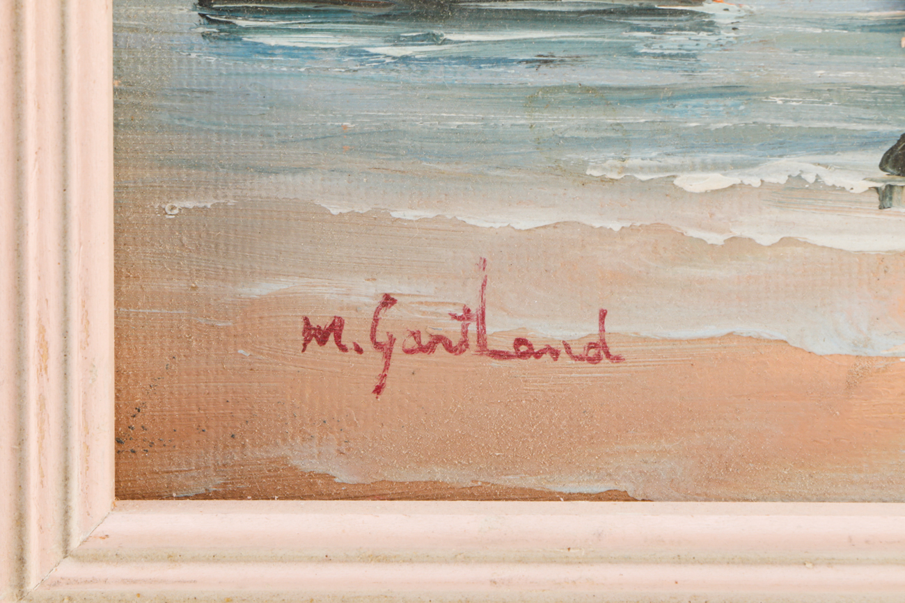 M. Gartland Oil Painting on Canvas of Lighthouse