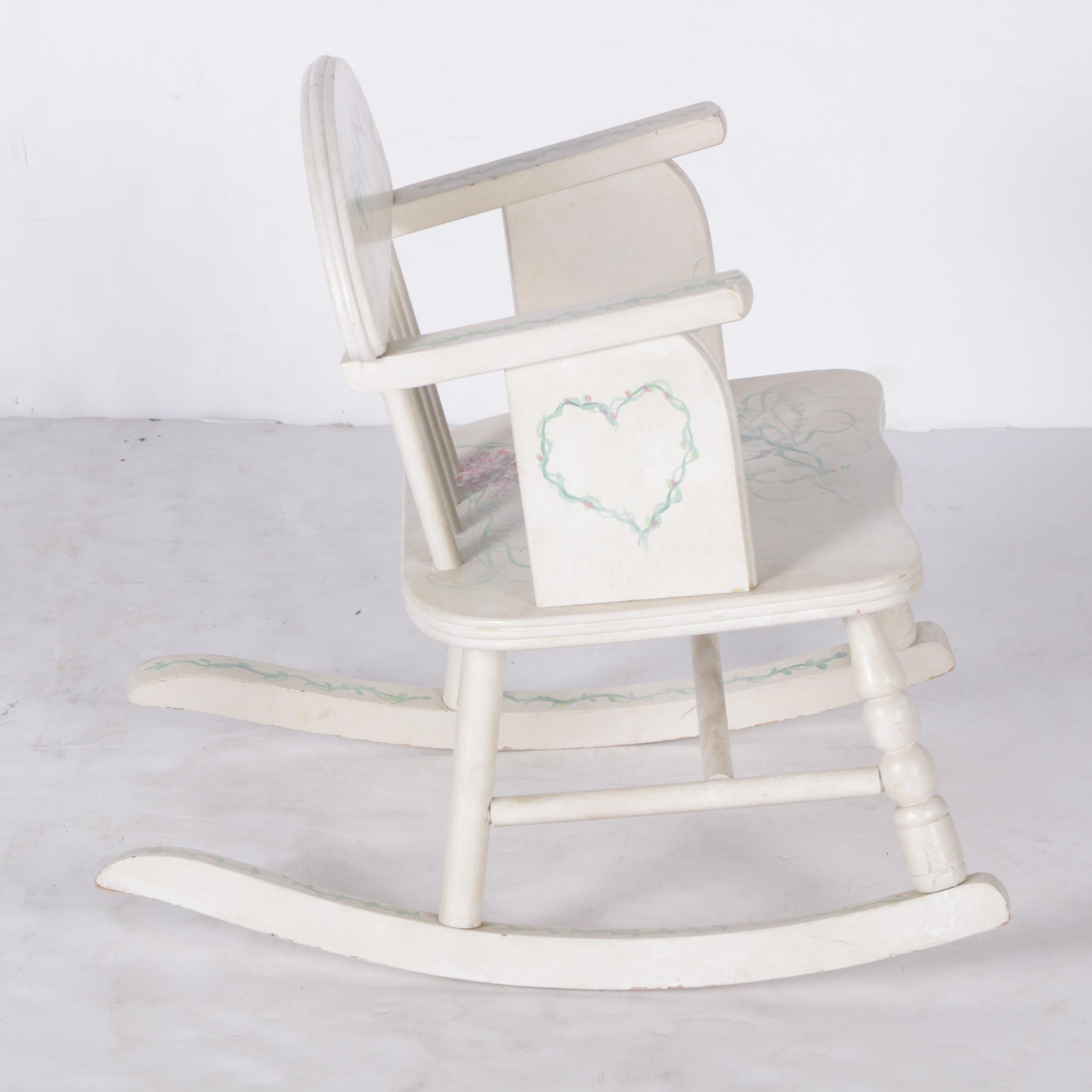 Natalie Cole Hand-Painted Children's Rocking Chair by James Johnsen