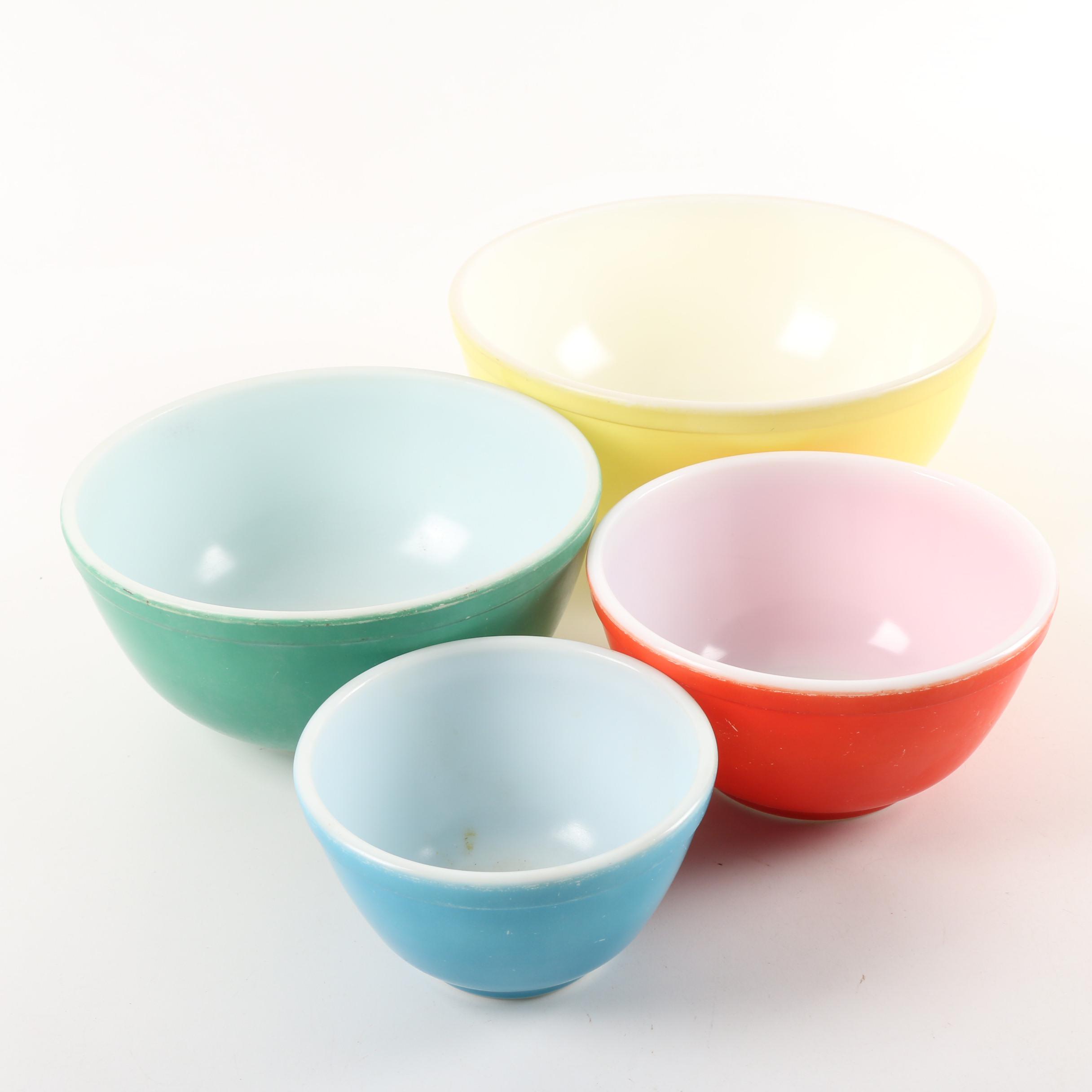 Vintage Pyrex "Primary Colors" Nesting Bowls