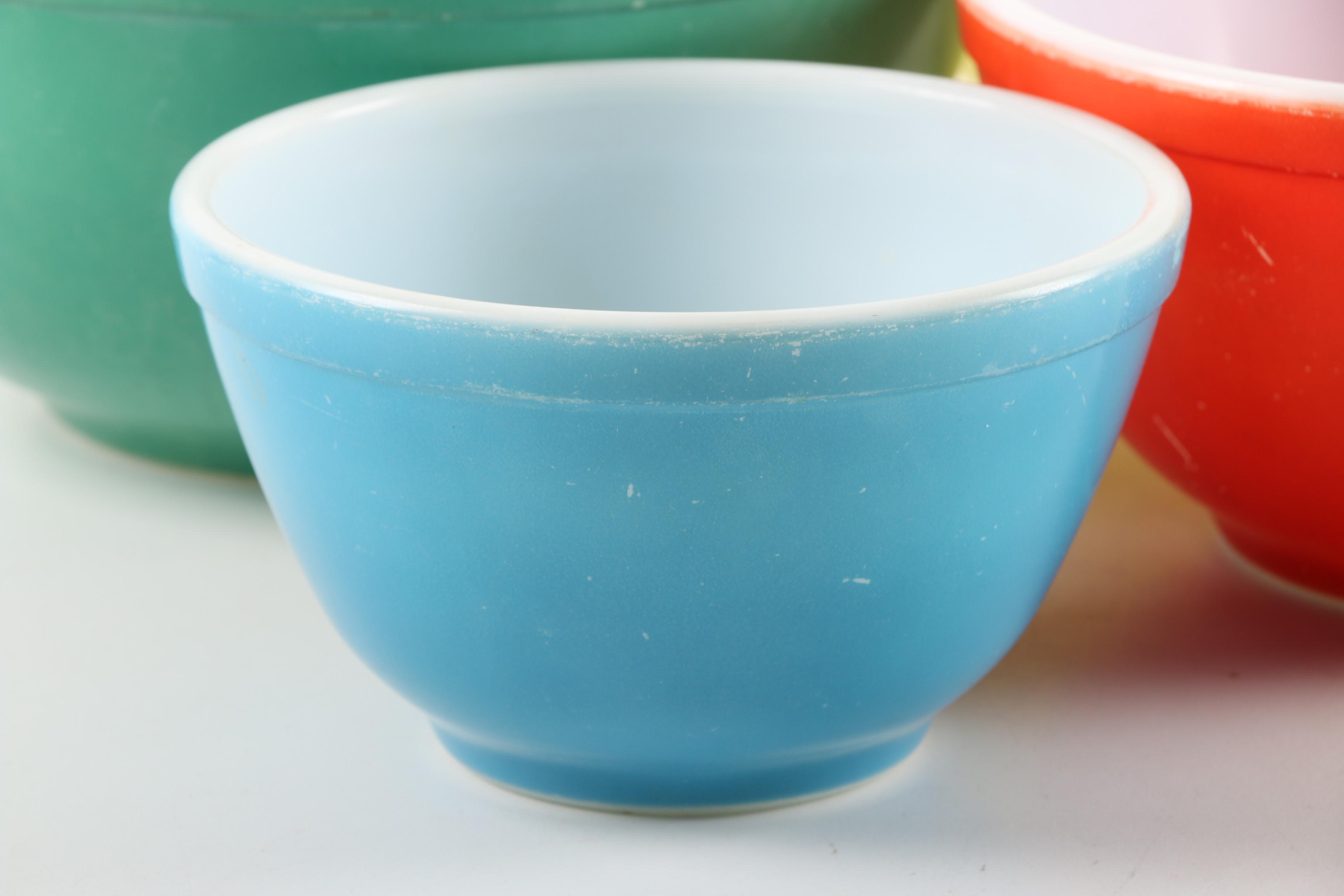 Vintage Pyrex "Primary Colors" Nesting Bowls