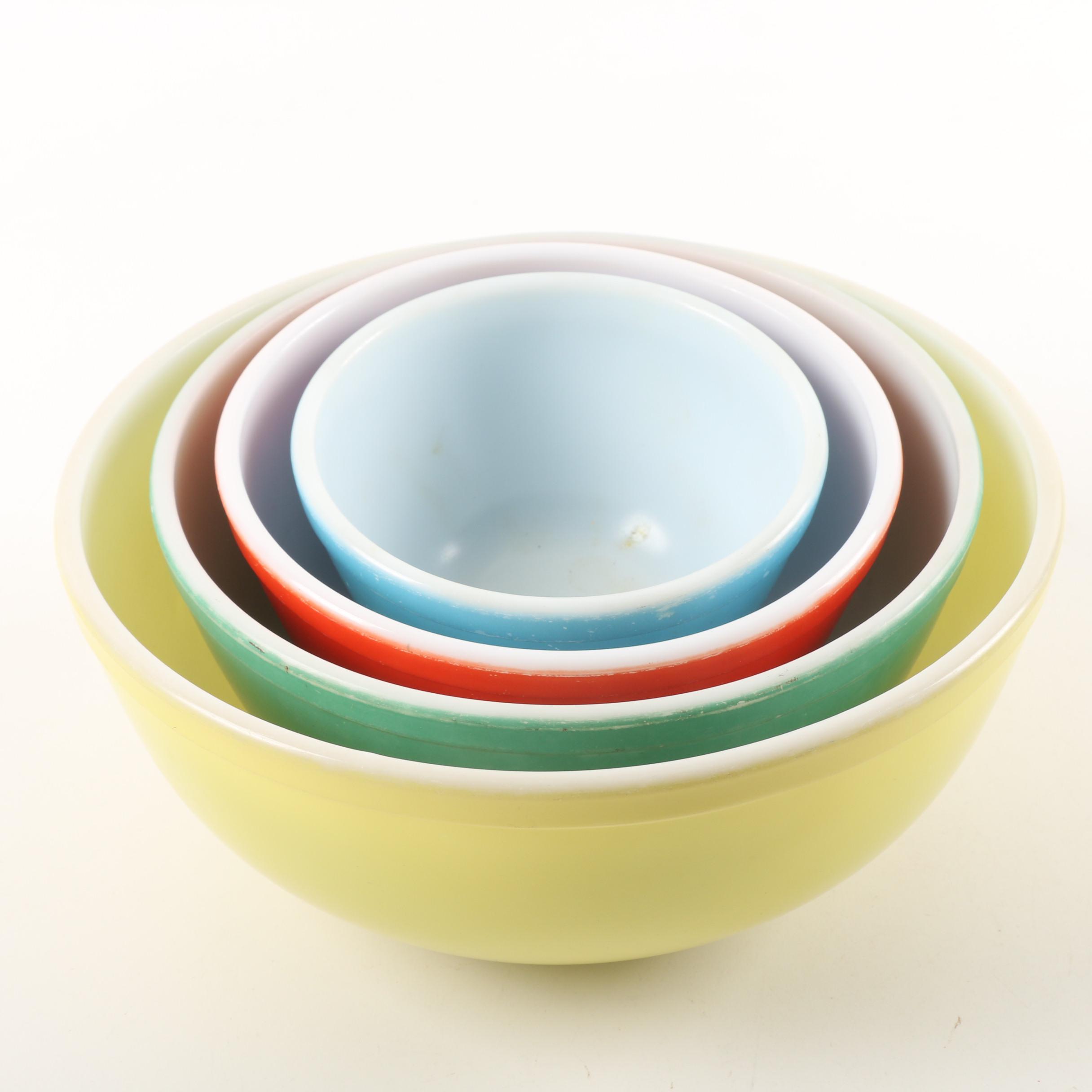 Vintage Pyrex "Primary Colors" Nesting Bowls