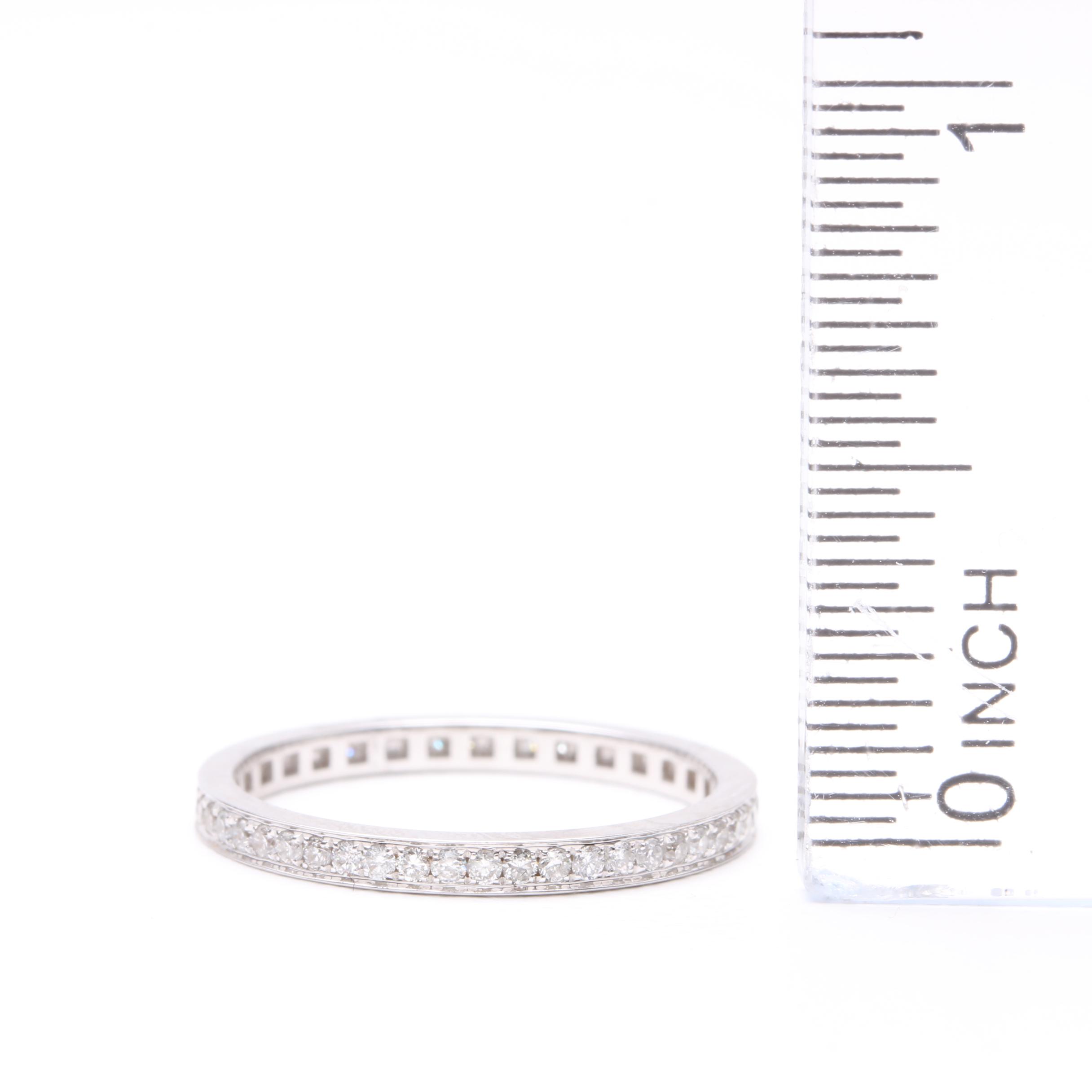 18K White Gold Diamond Eternity Ring