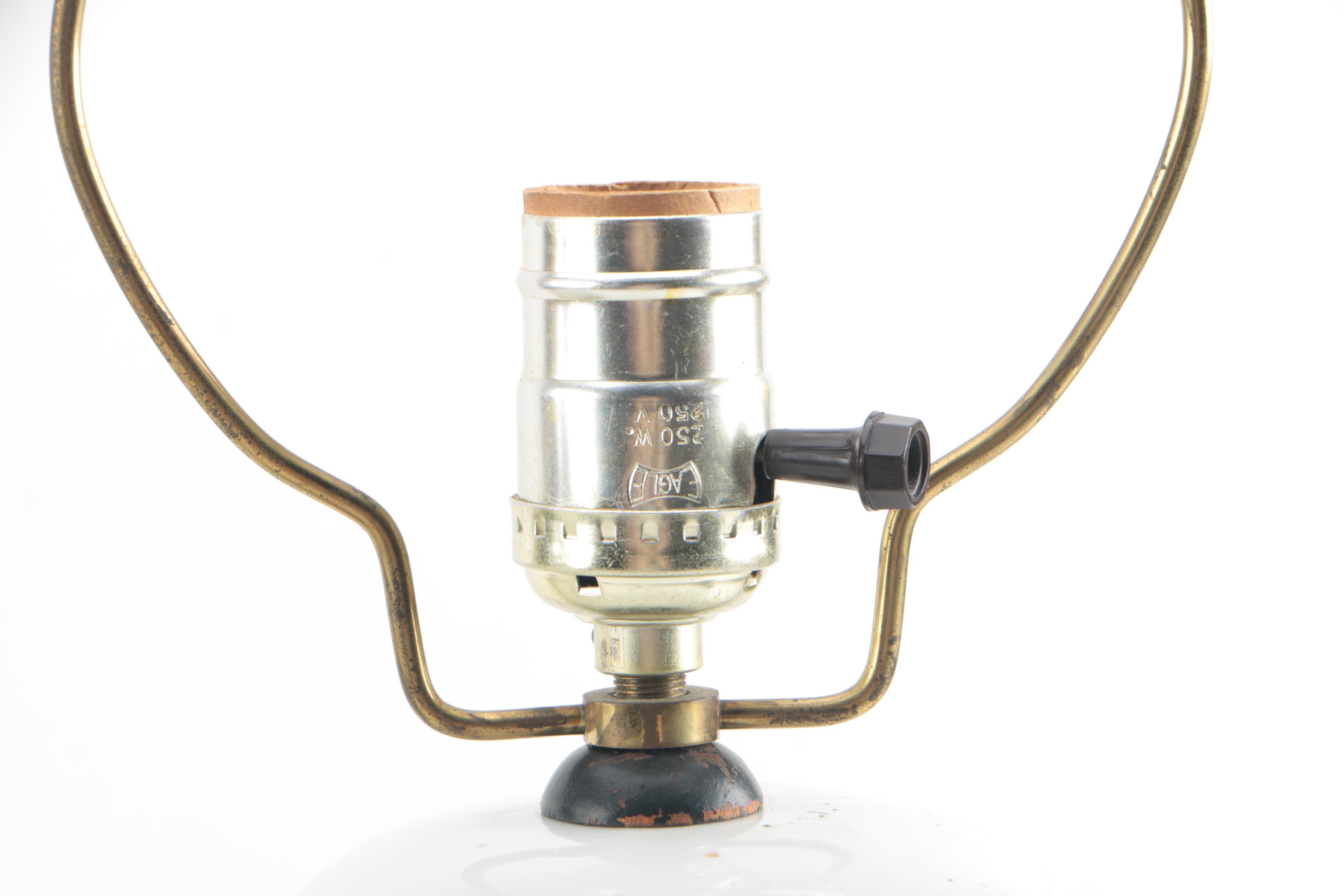 Vintage Seyei Reticulated Fine China Table Lamps