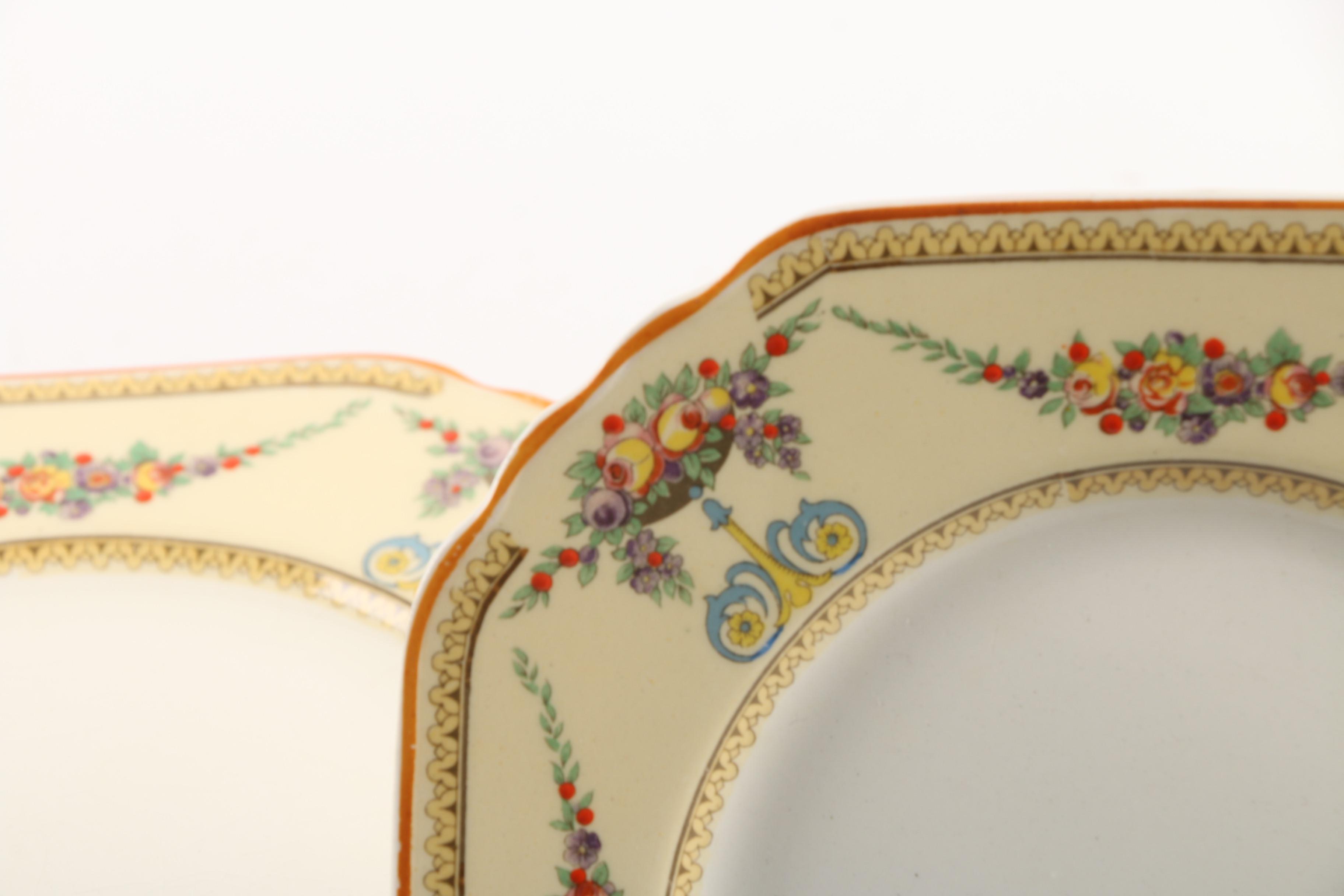 Vintage Wedgwood & Co. "Mayfair" Square Jeweled Tableware