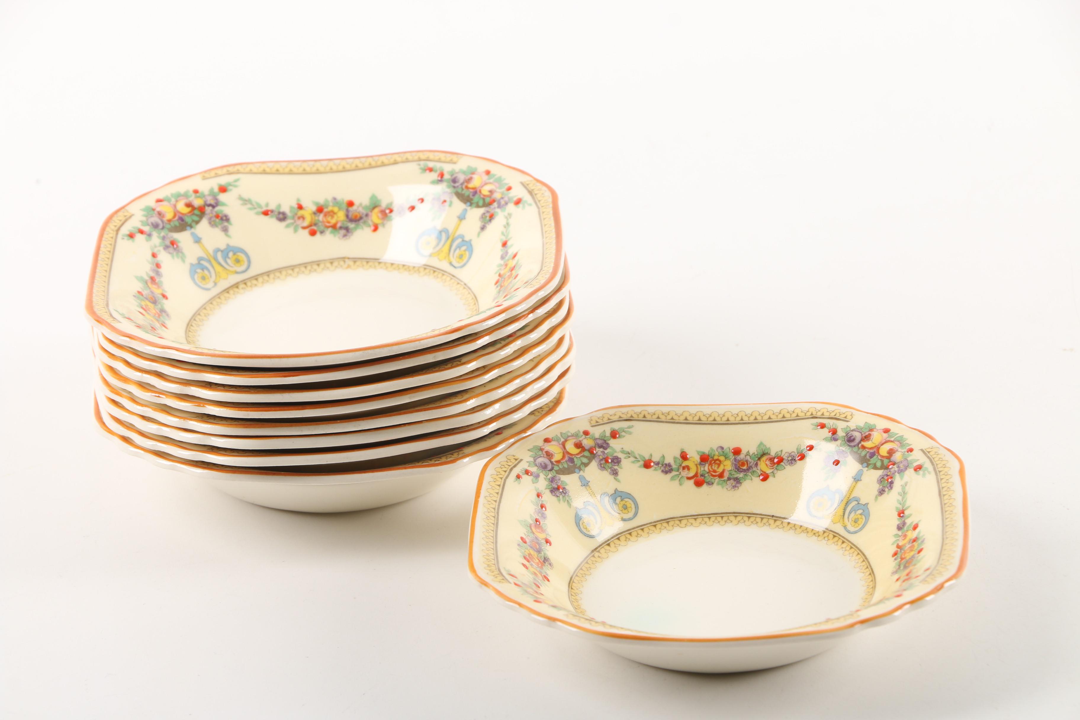 Vintage Wedgwood & Co. "Mayfair" Square Jeweled Tableware