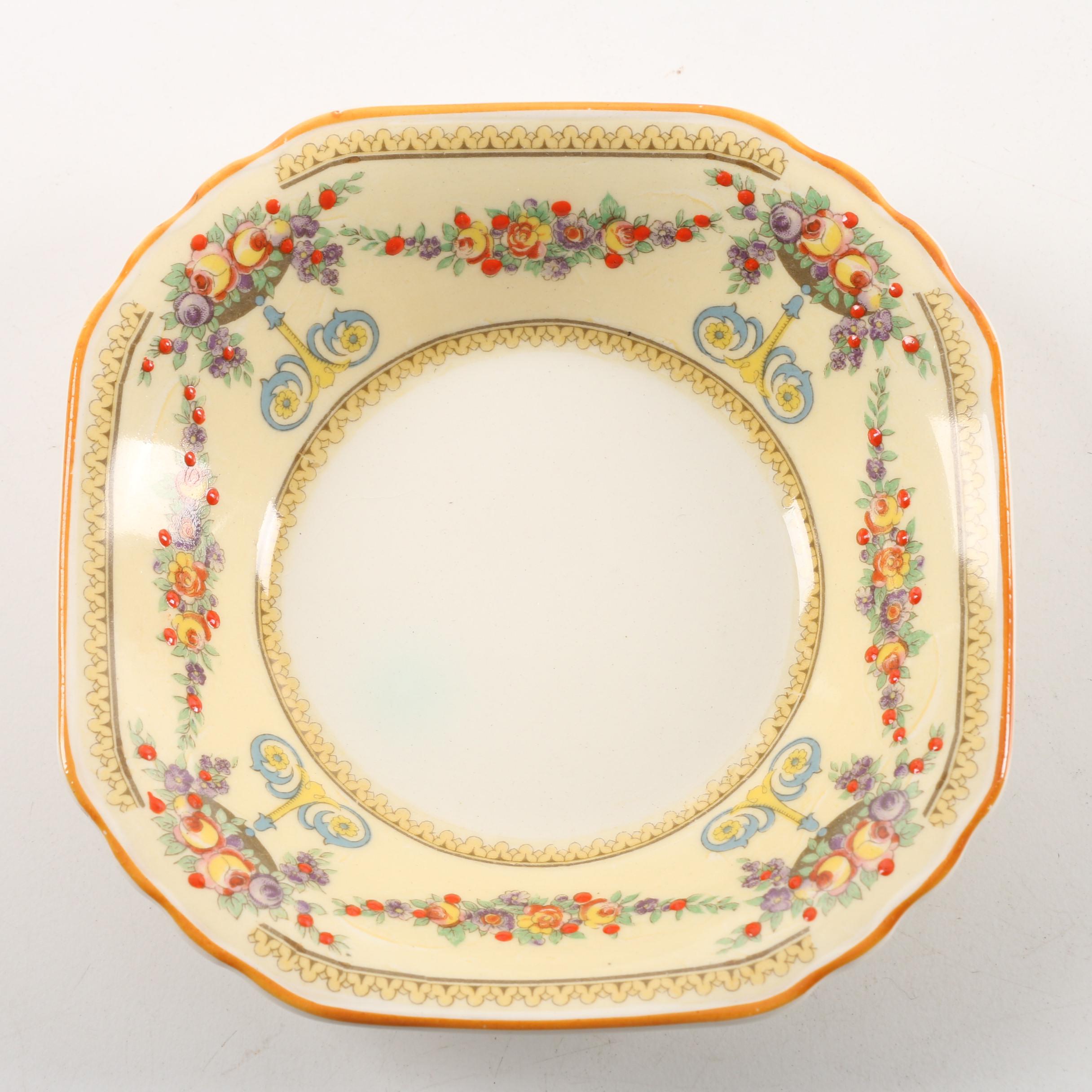 Vintage Wedgwood & Co. "Mayfair" Square Jeweled Tableware