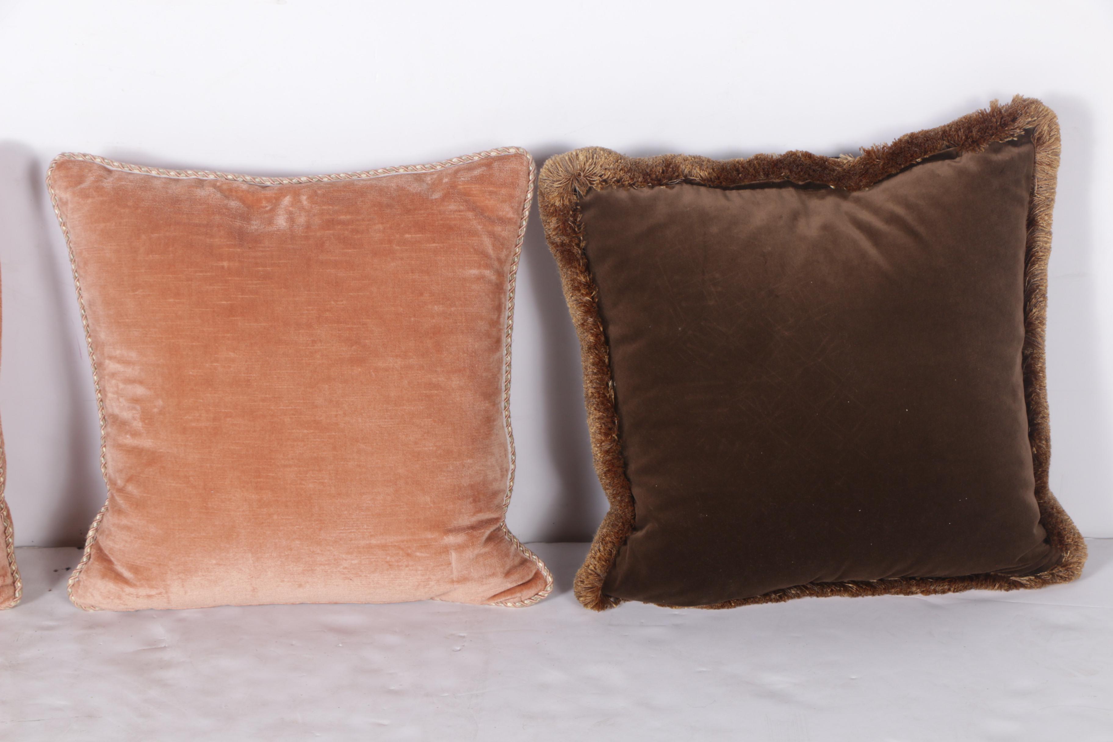 Vintage Throw Pillows with Decorative Trim