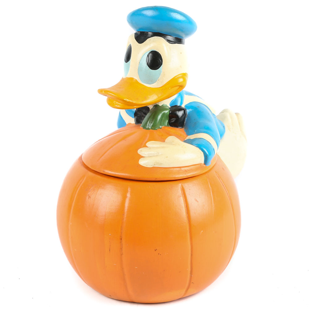Vintage Walt Disney's Donald Duck Ceramic Cookie Jar