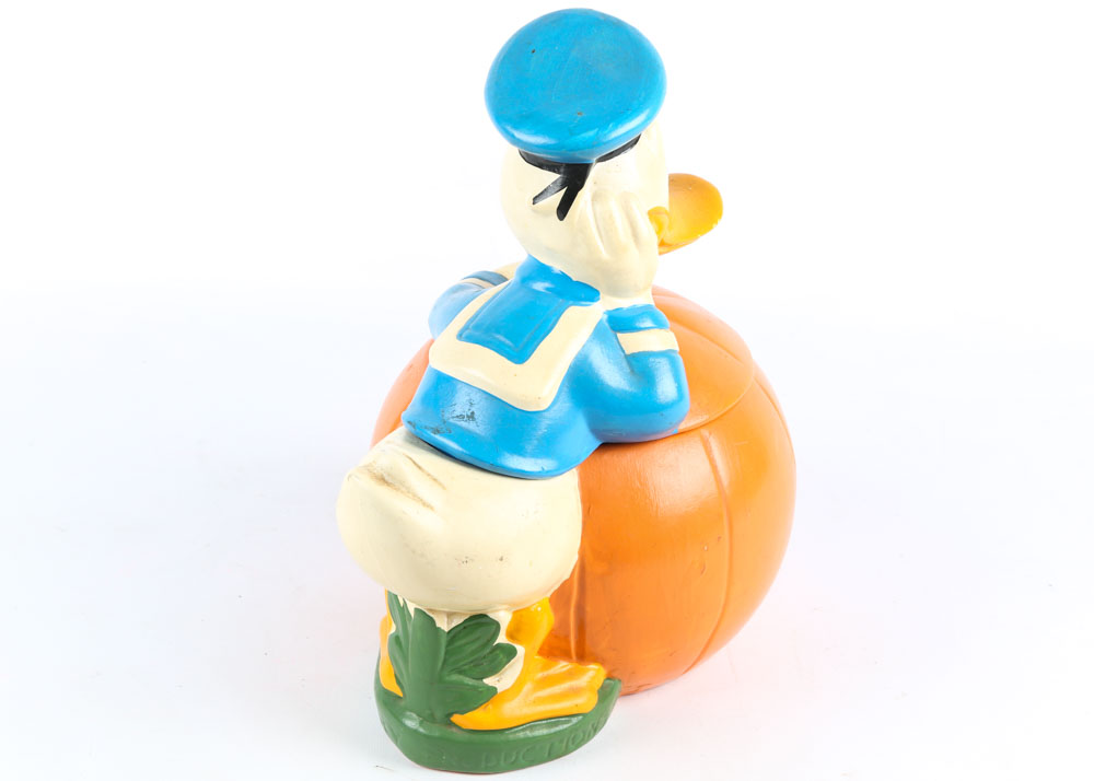 Vintage Walt Disney's Donald Duck Ceramic Cookie Jar
