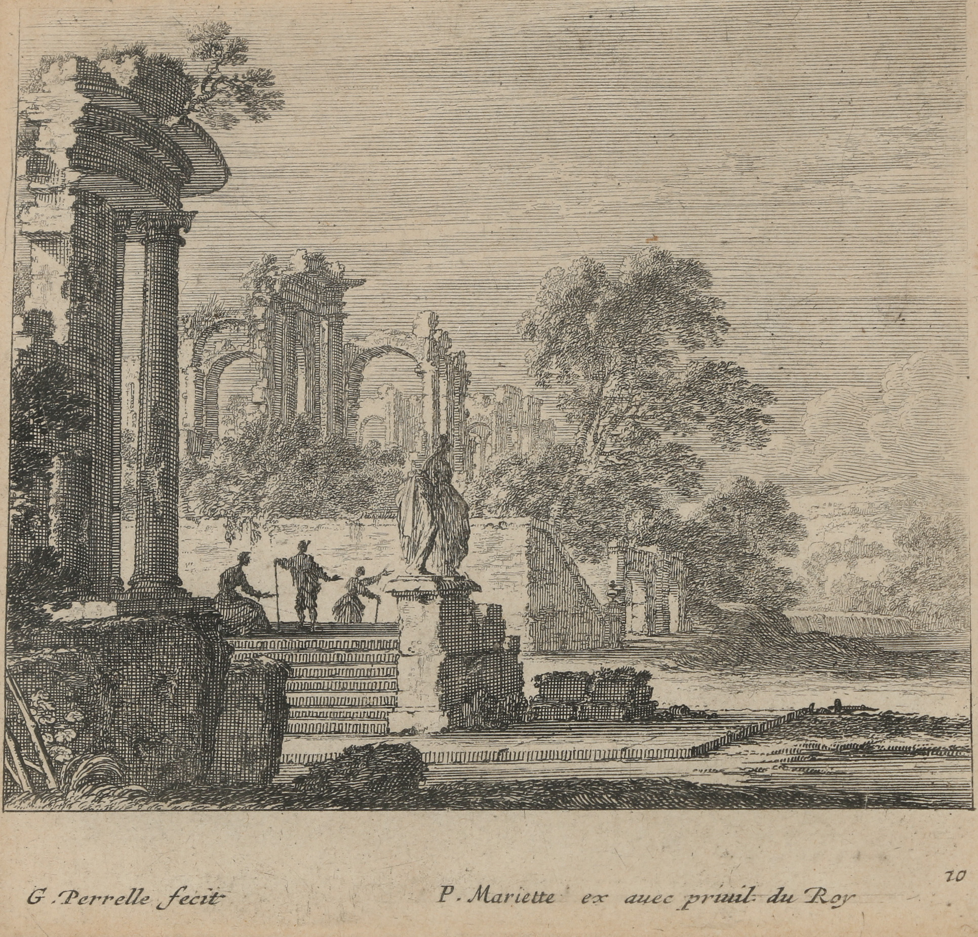 19th Century Engraving after Gabriel Perelle and Jean Pierre Mariette