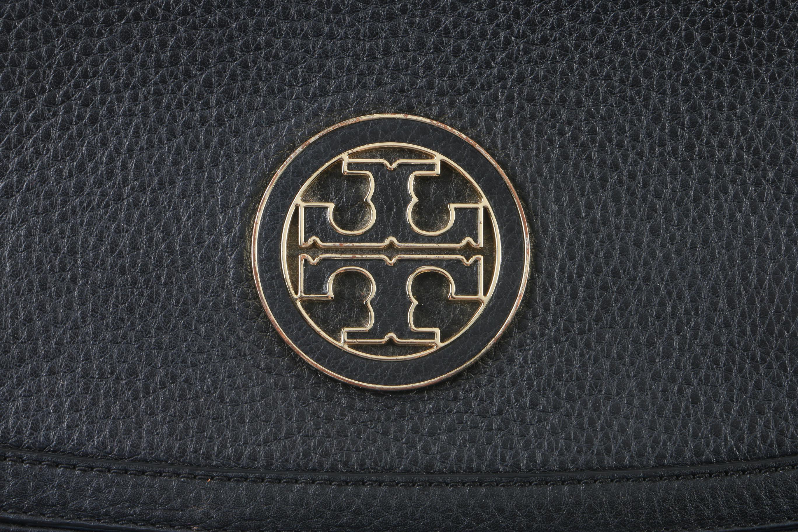 Tory Burch Black Pebbled Leather Crossbody Bag
