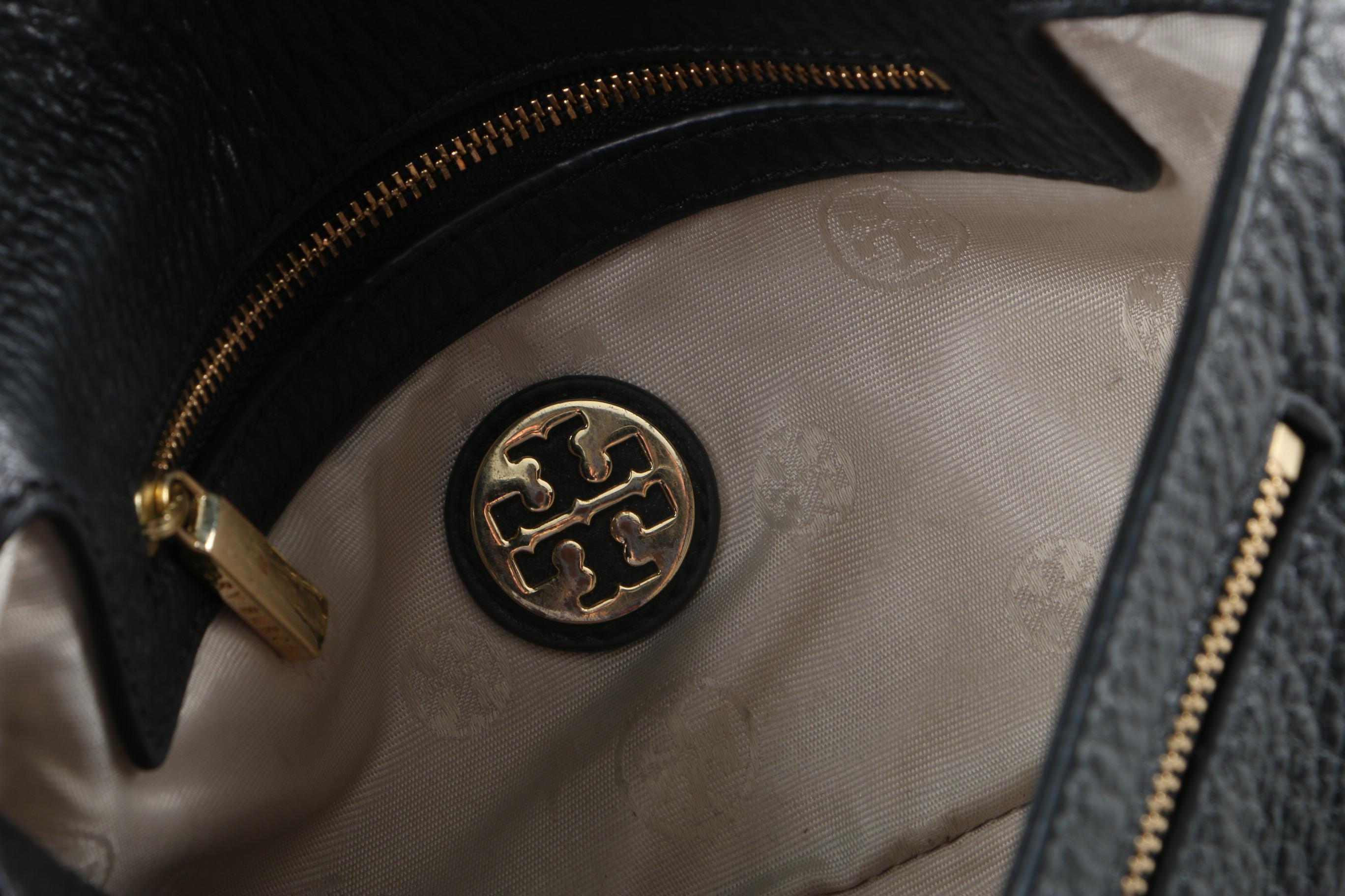 Tory Burch Black Pebbled Leather Crossbody Bag