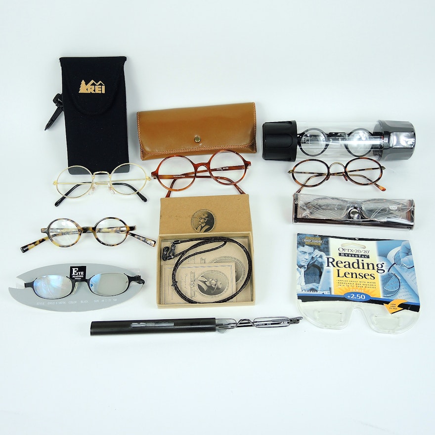 Round Spectacles, Reading Glasses Featuring Eyebobs and G300 Geoffrey Beene