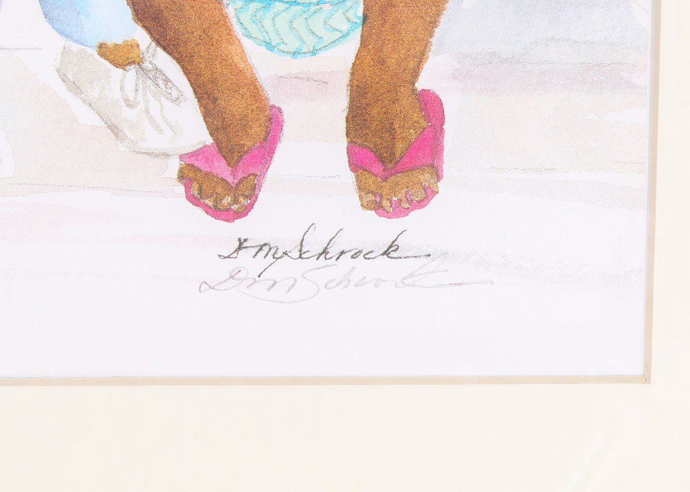 Doris Schrock Signed Offset Lithographs