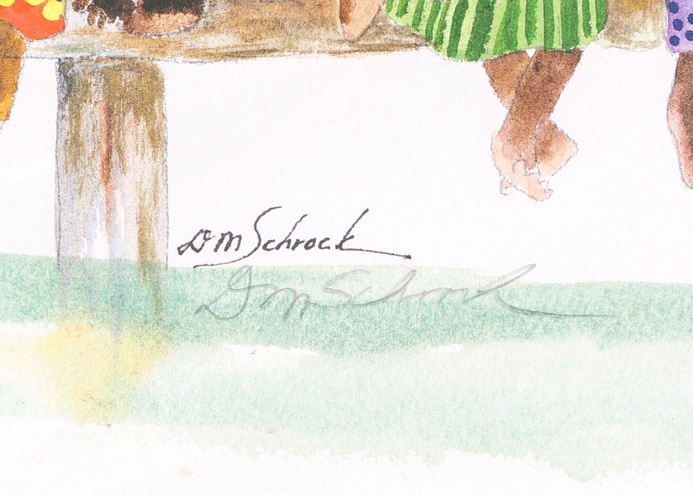 Doris Schrock Signed Offset Lithographs