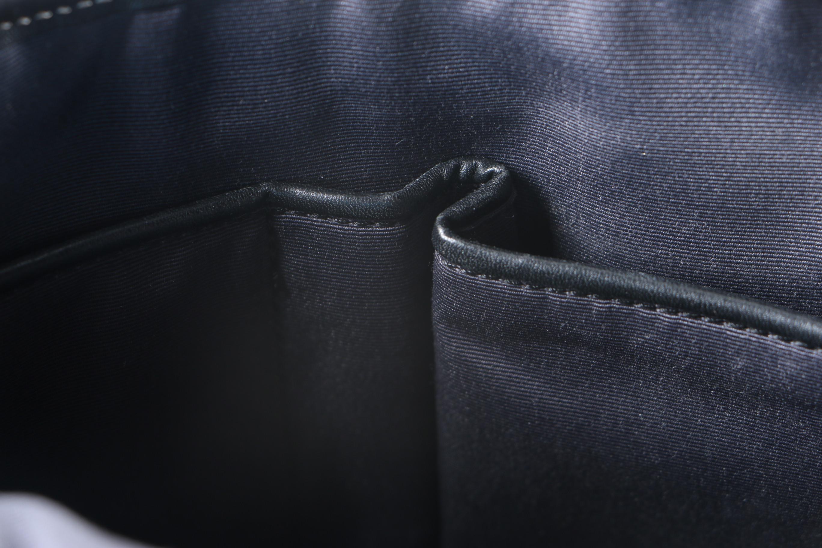 Coach Signature Black Canvas and Leather Saddle Bag