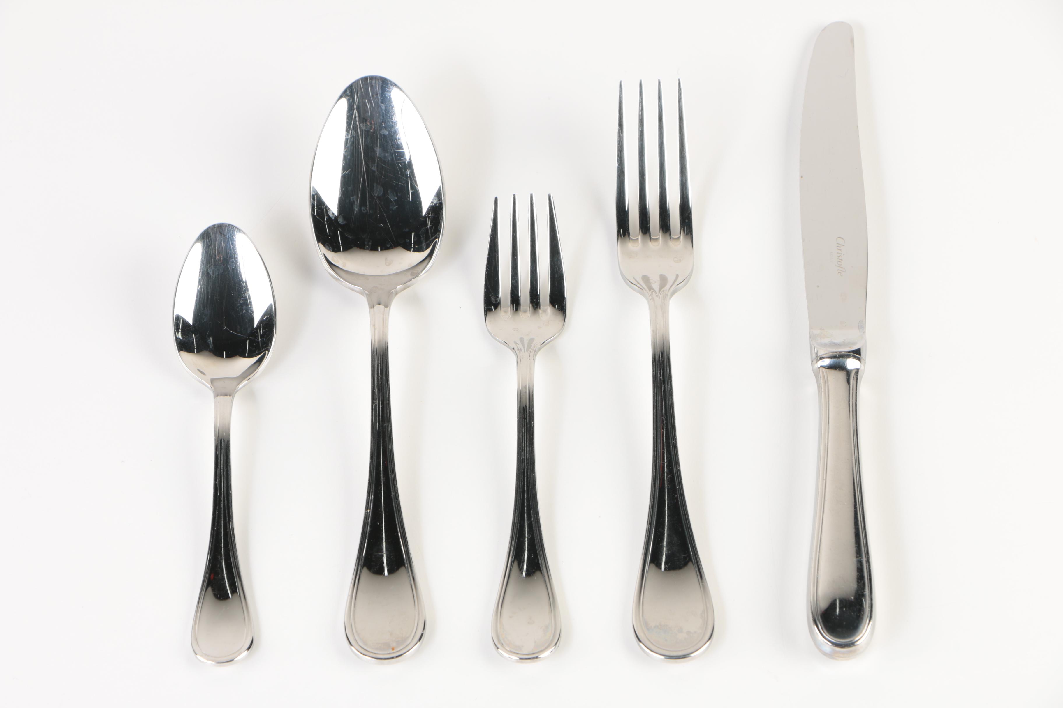 Christofle "Albi-Calissa" Stainless Steel Flatware