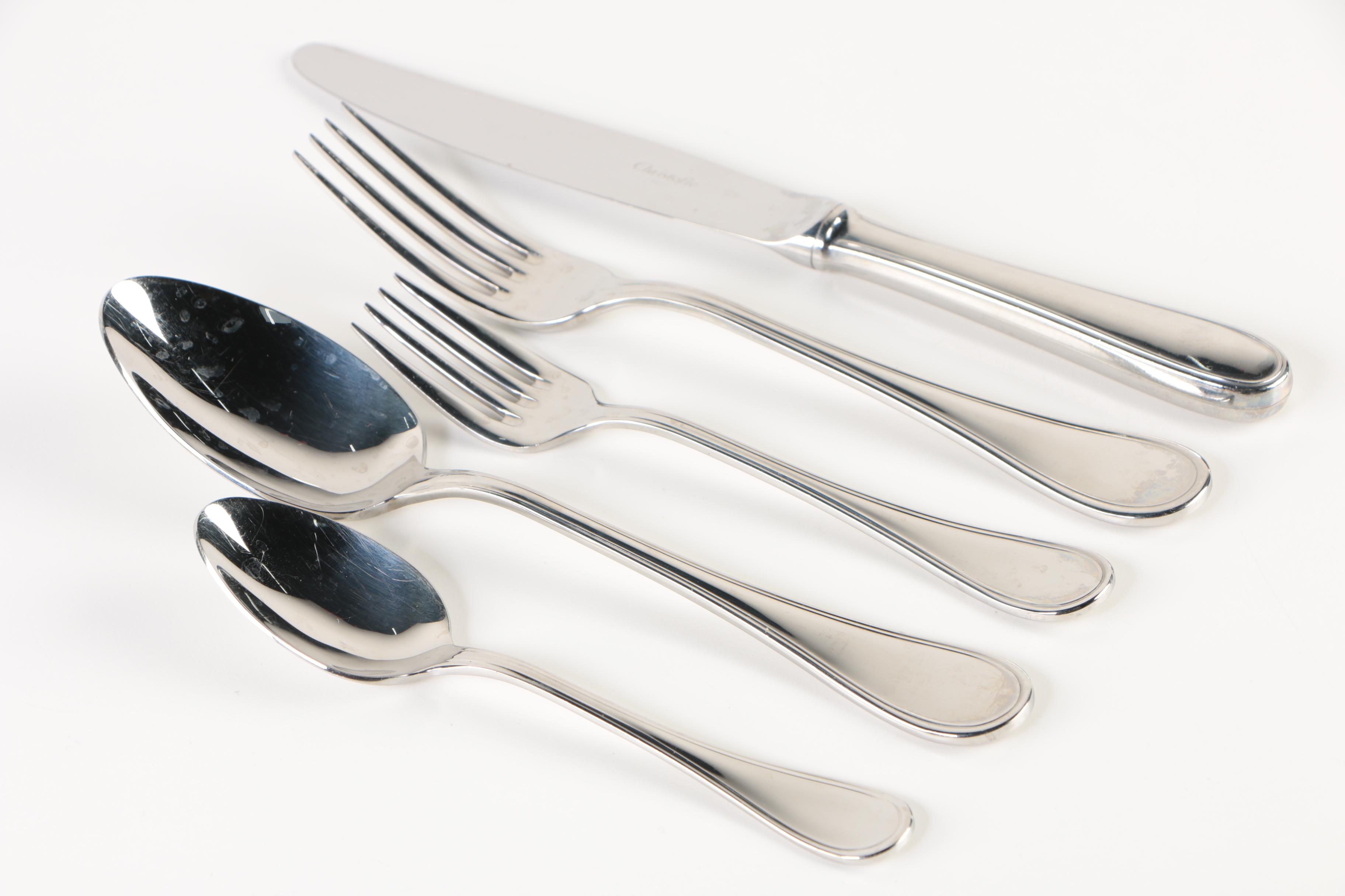 Christofle "Albi-Calissa" Stainless Steel Flatware