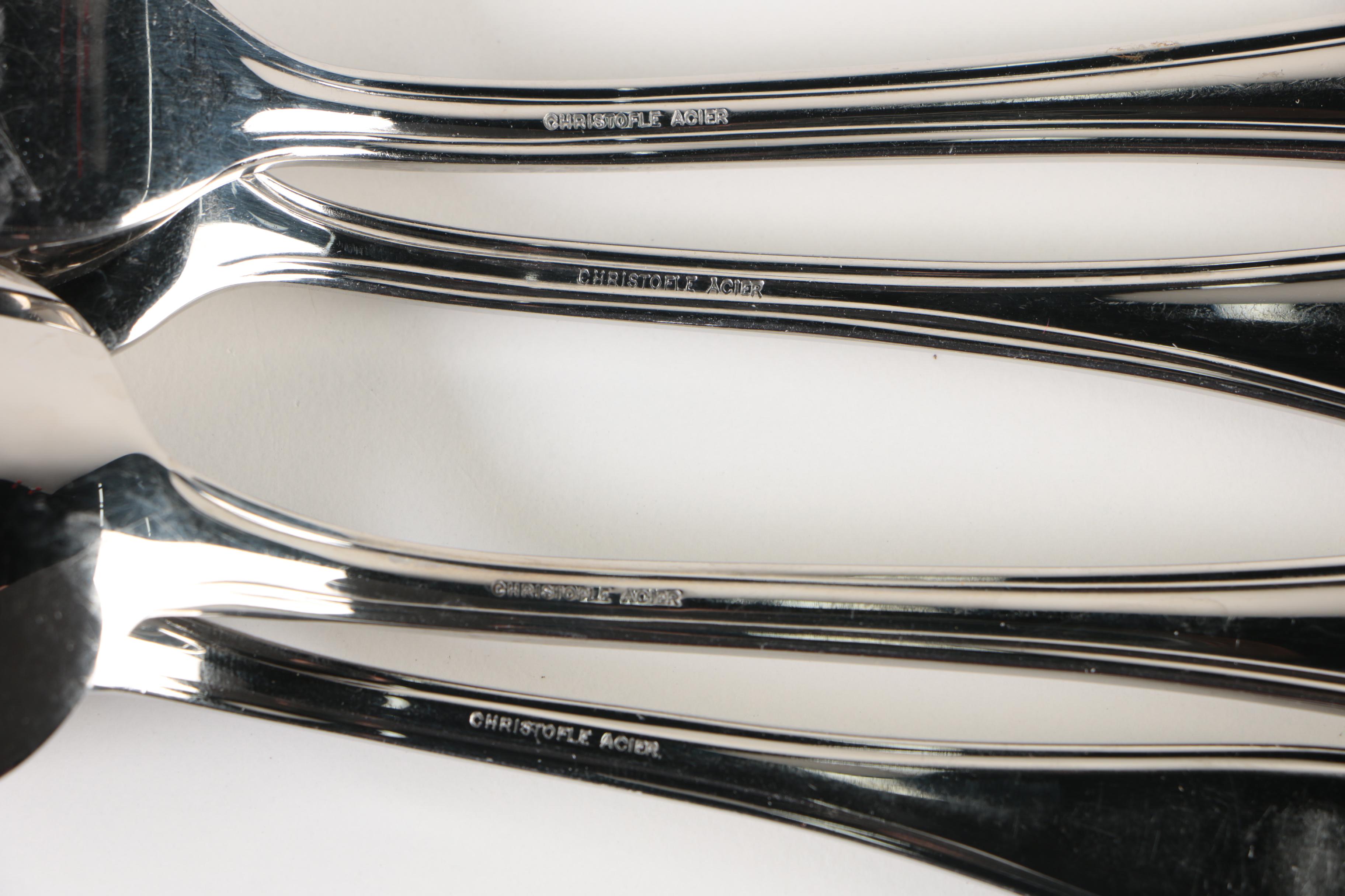 Christofle "Albi-Calissa" Stainless Steel Flatware