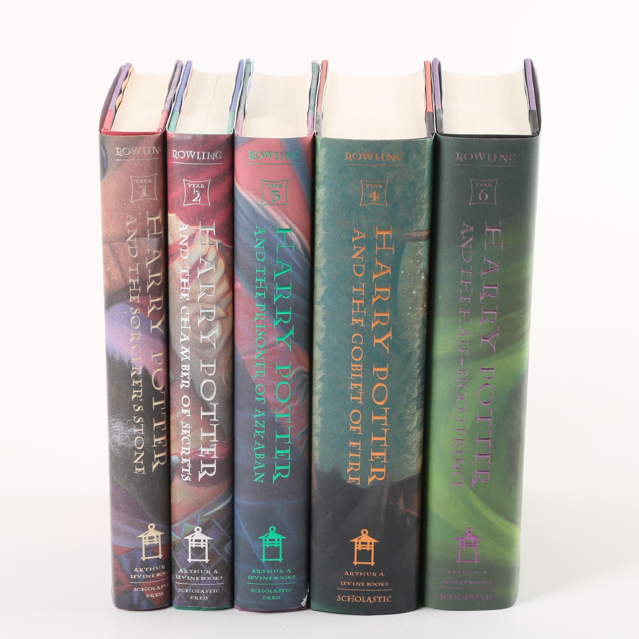 Hardcover "Harry Potter" Books by J.K. Rowling Including First American Editions