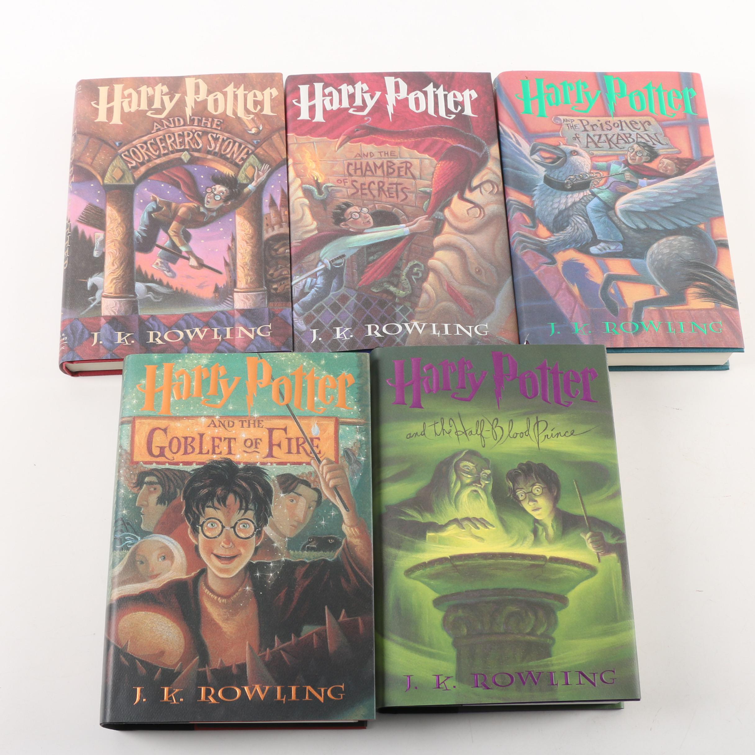 Hardcover "Harry Potter" Books by J.K. Rowling Including First American Editions