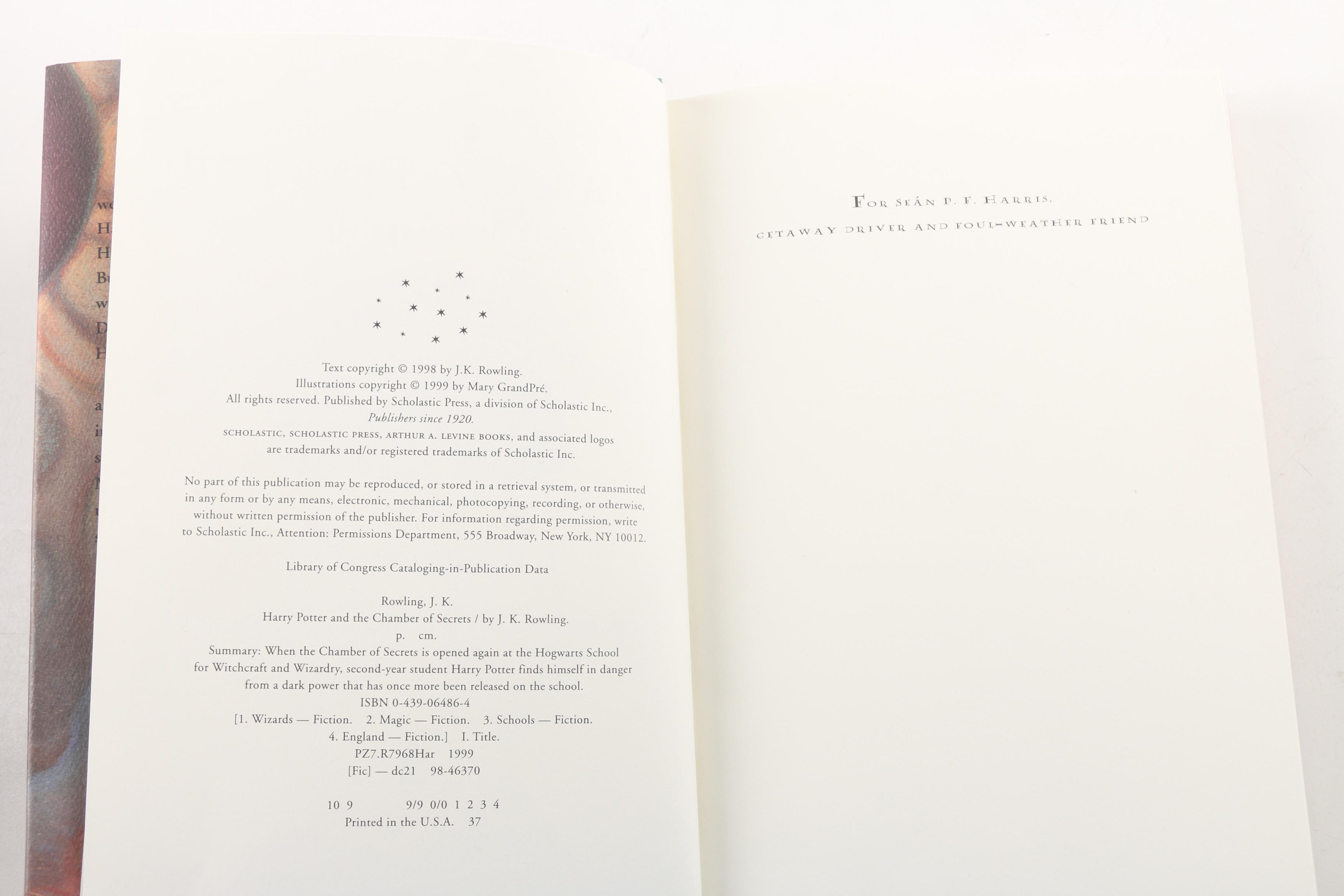 Hardcover "Harry Potter" Books by J.K. Rowling Including First American Editions