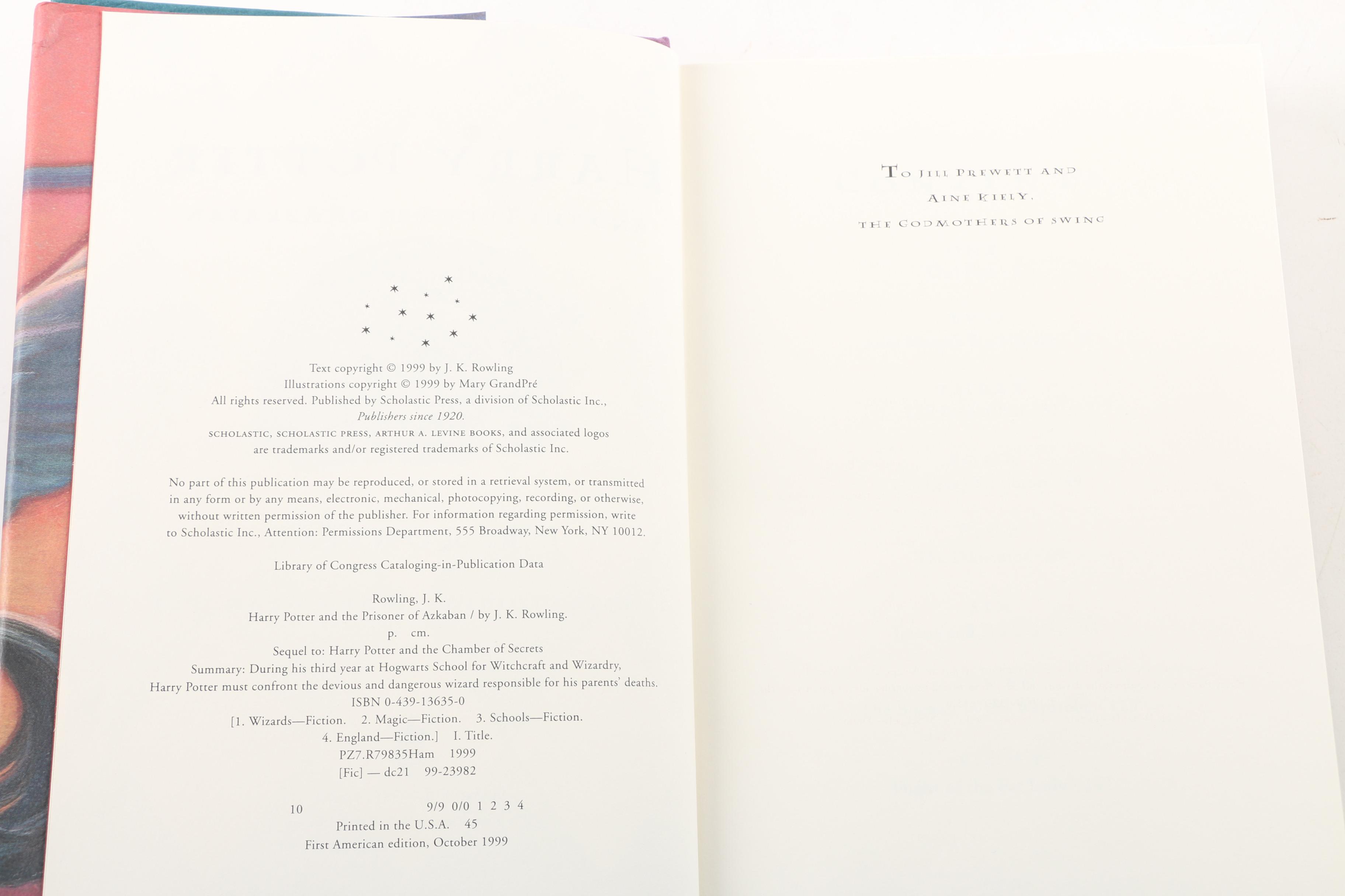 Hardcover "Harry Potter" Books by J.K. Rowling Including First American Editions