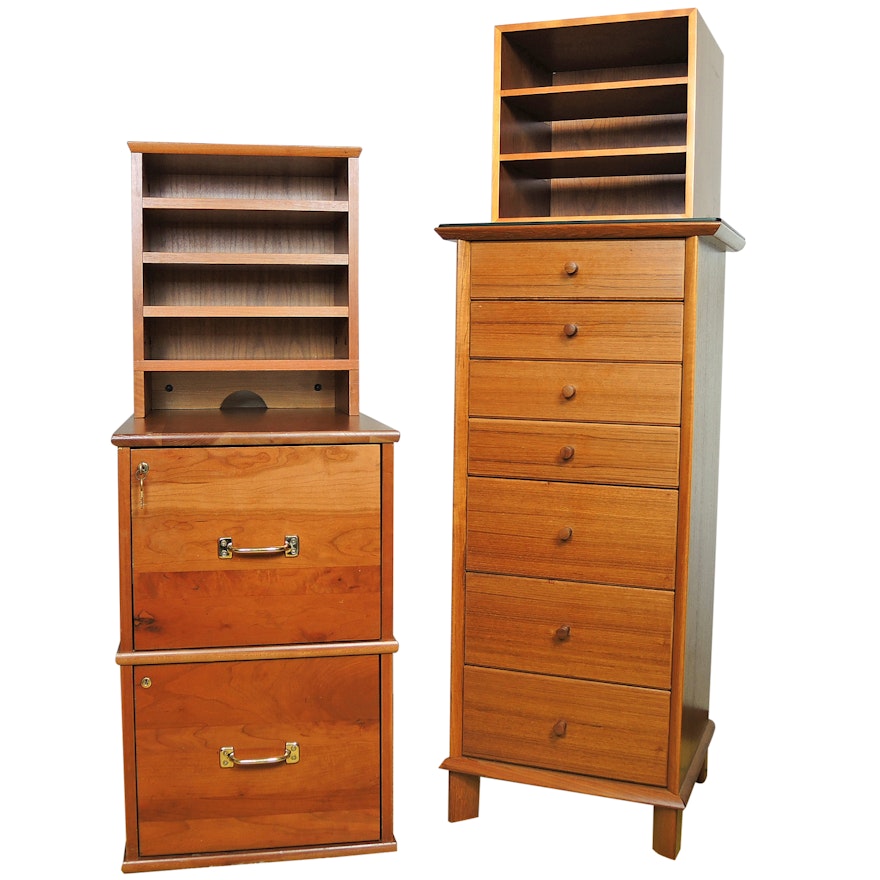 Levenger Wooden File Cabinet and Office Furniture