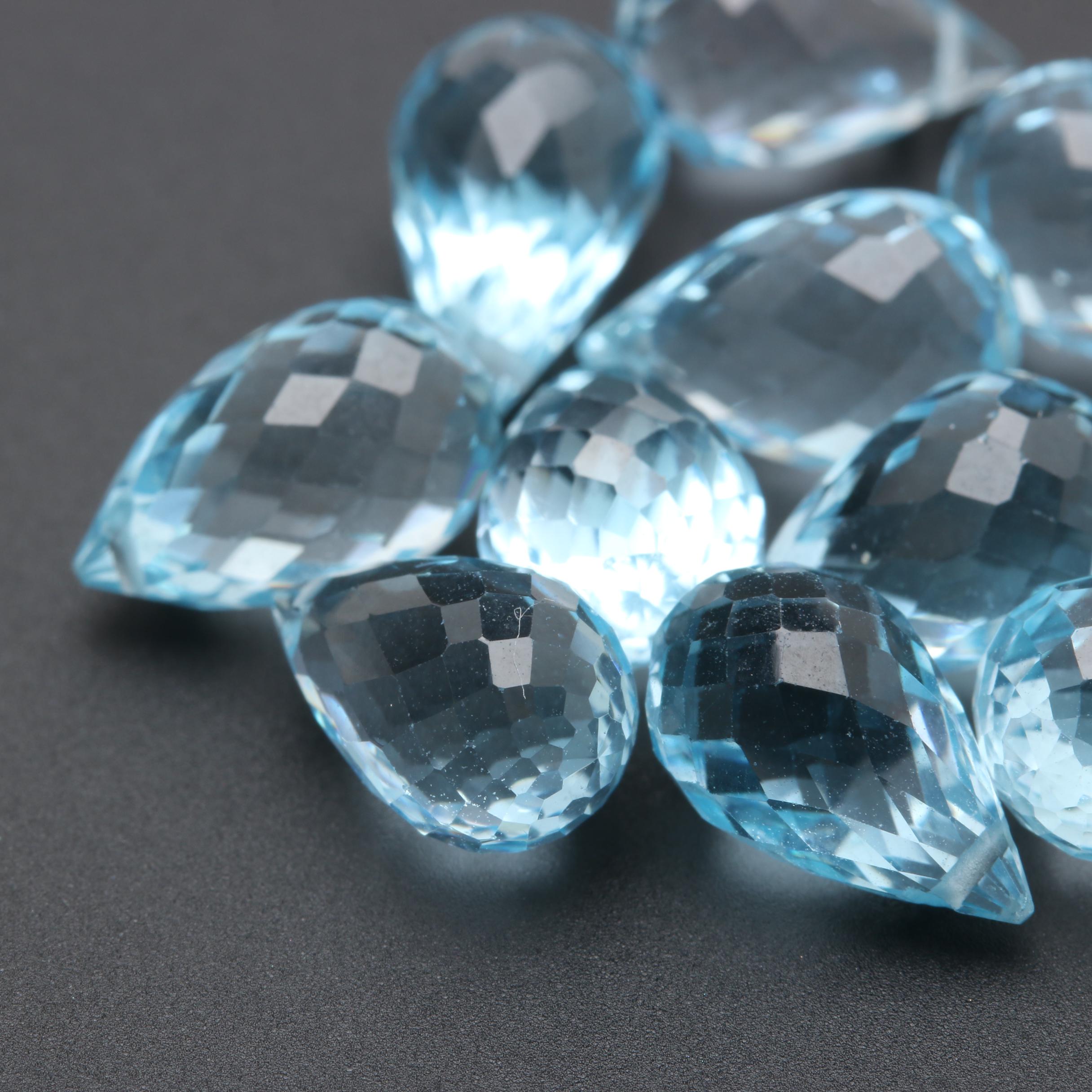 Loose 43.50 CTW Blue Topaz Gemstones