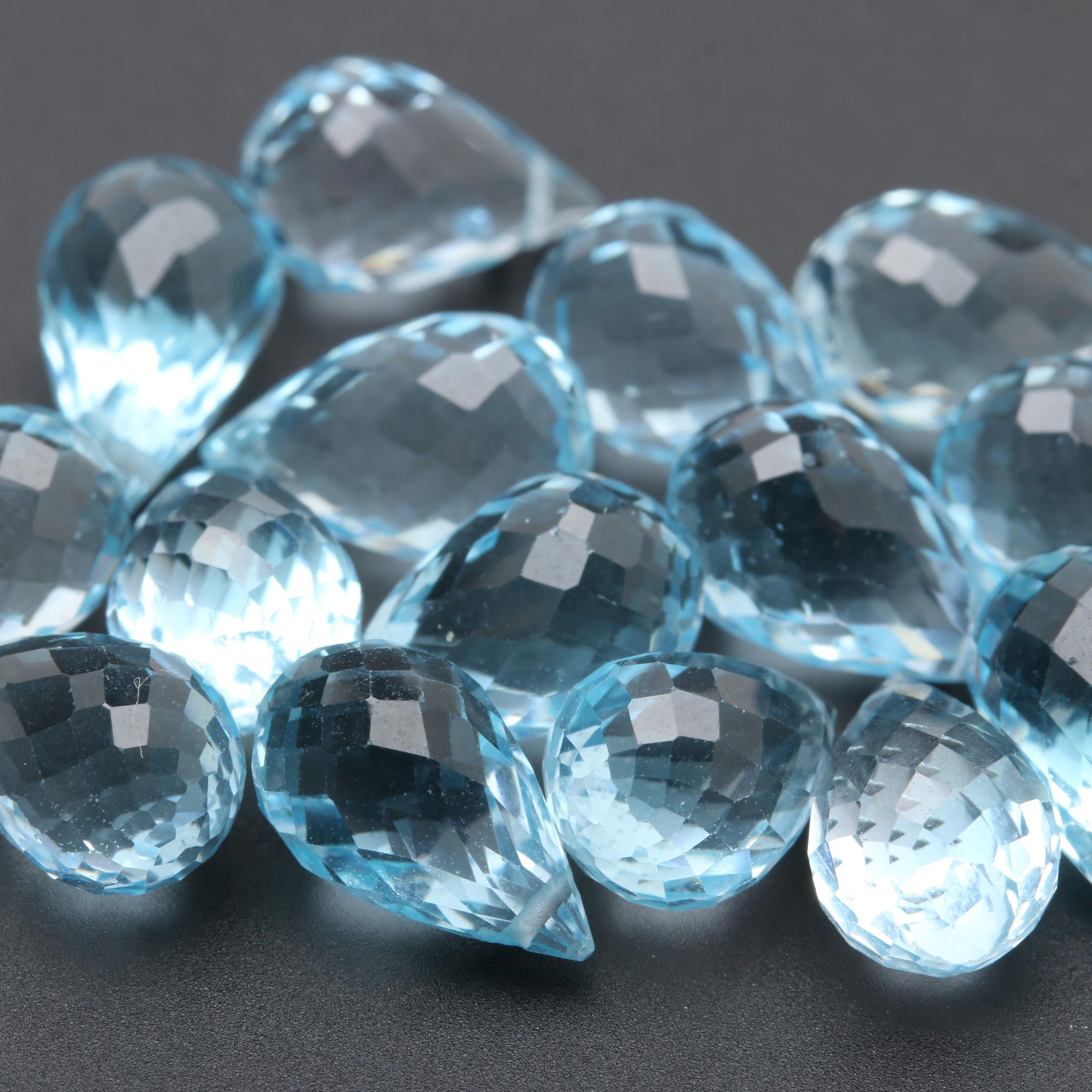 Loose 43.50 CTW Blue Topaz Gemstones