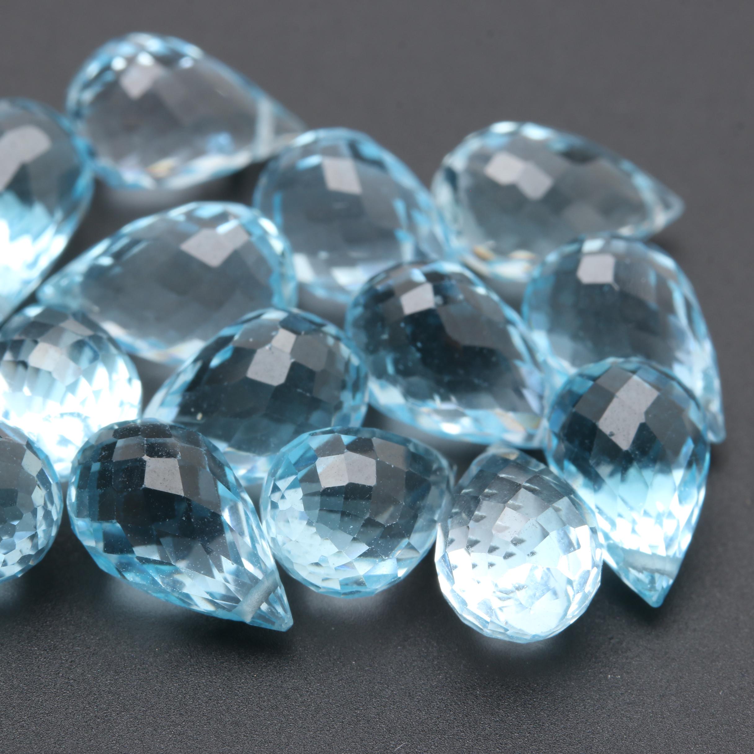 Loose 43.50 CTW Blue Topaz Gemstones