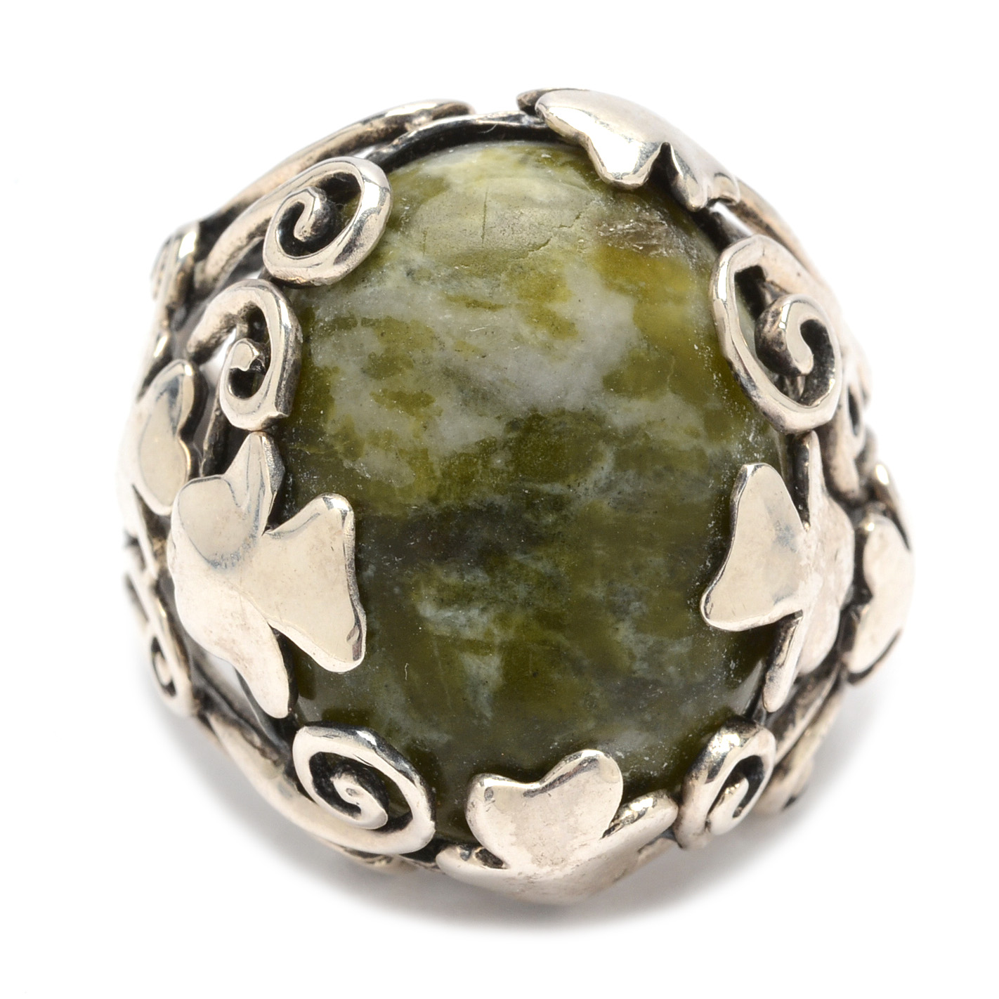 Sterling Silver and Connemara Marble Ring
