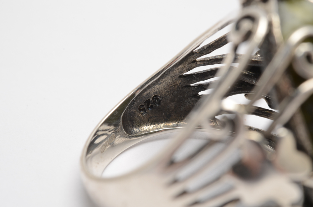 Sterling Silver and Connemara Marble Ring