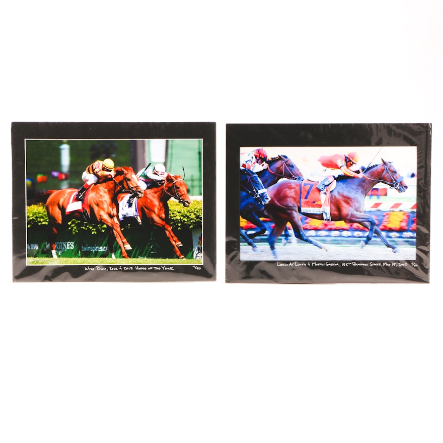 Two Ted Tarquinio Signed Limited Edition Photographic Prints of Race Horses