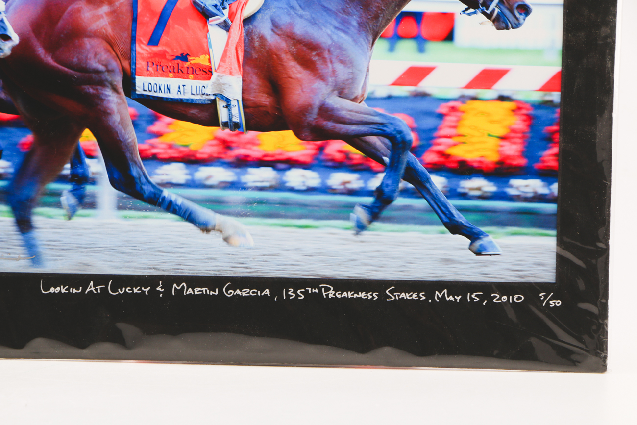 Two Ted Tarquinio Signed Limited Edition Photographic Prints of Race Horses